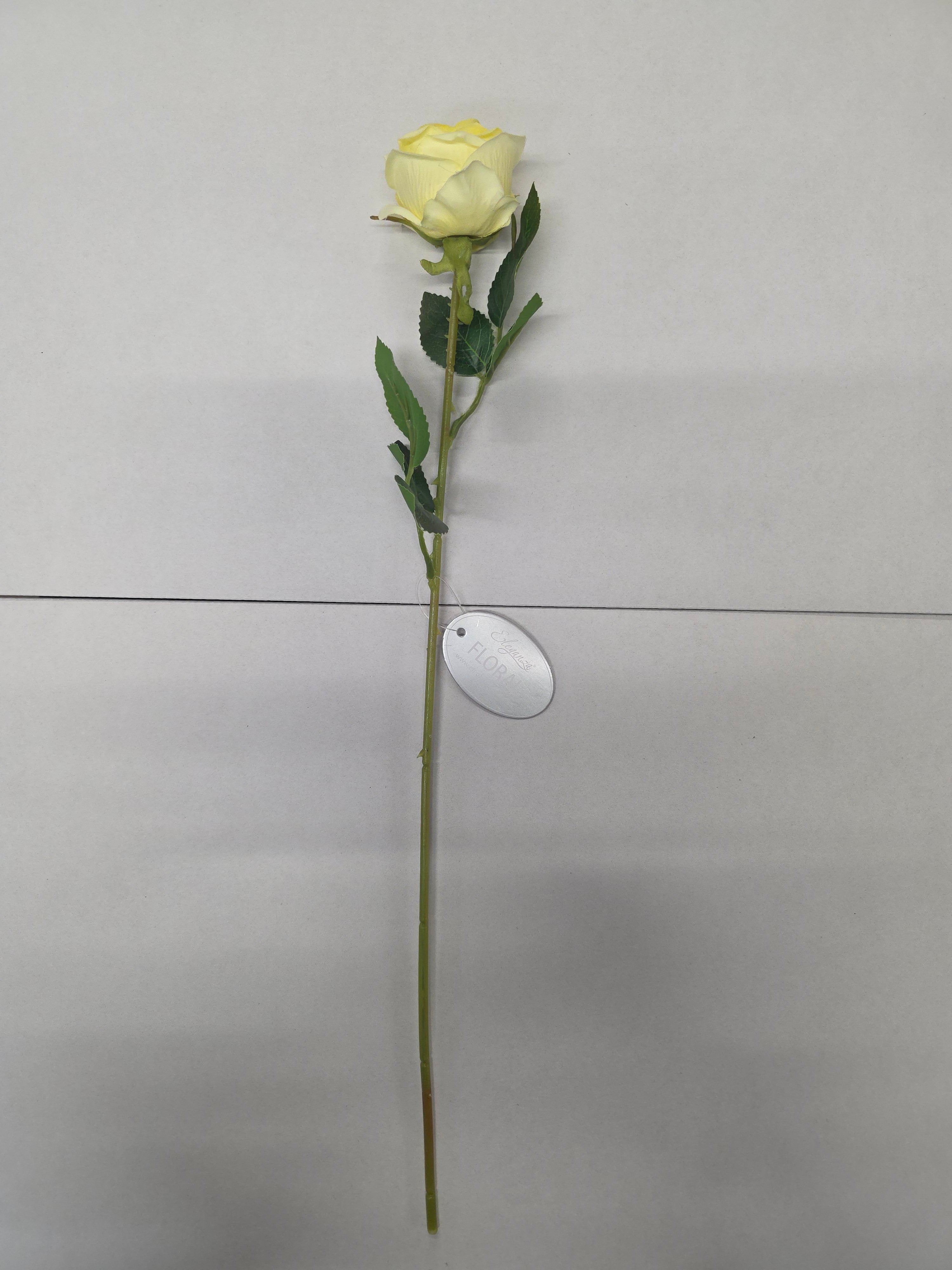 Artificial Gabriella Single Rose Pale Yellow 53cm (PACK OF 3)