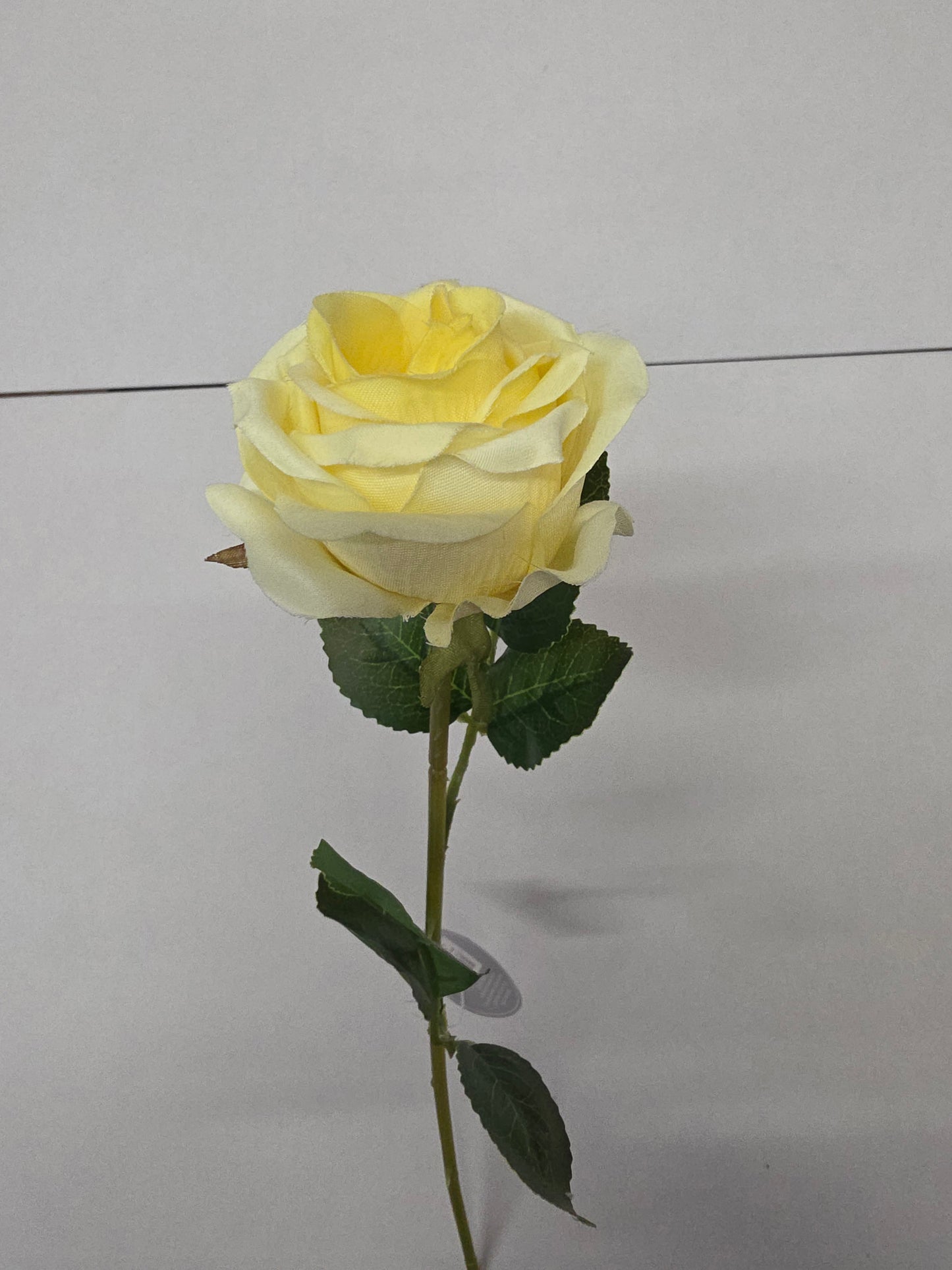 Artificial Gabriella Single Rose Pale Yellow 53cm (PACK OF 3)