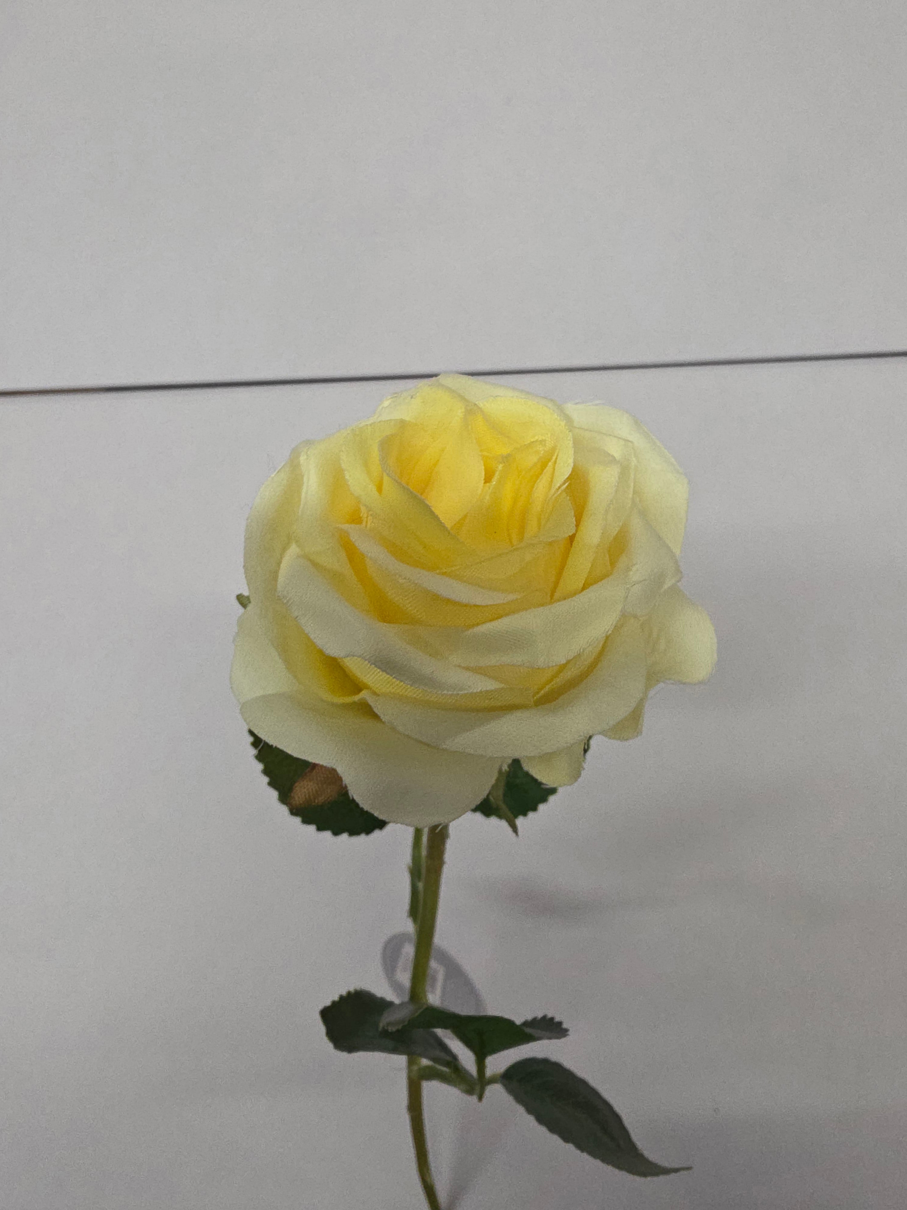 Artificial Gabriella Single Rose Pale Yellow 53cm (PACK OF 3)