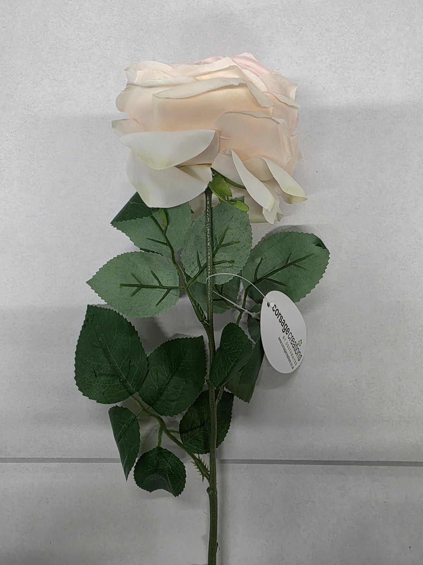 Artificial Lydia Cabbage Rose Spray Peach (PACK OF 2)