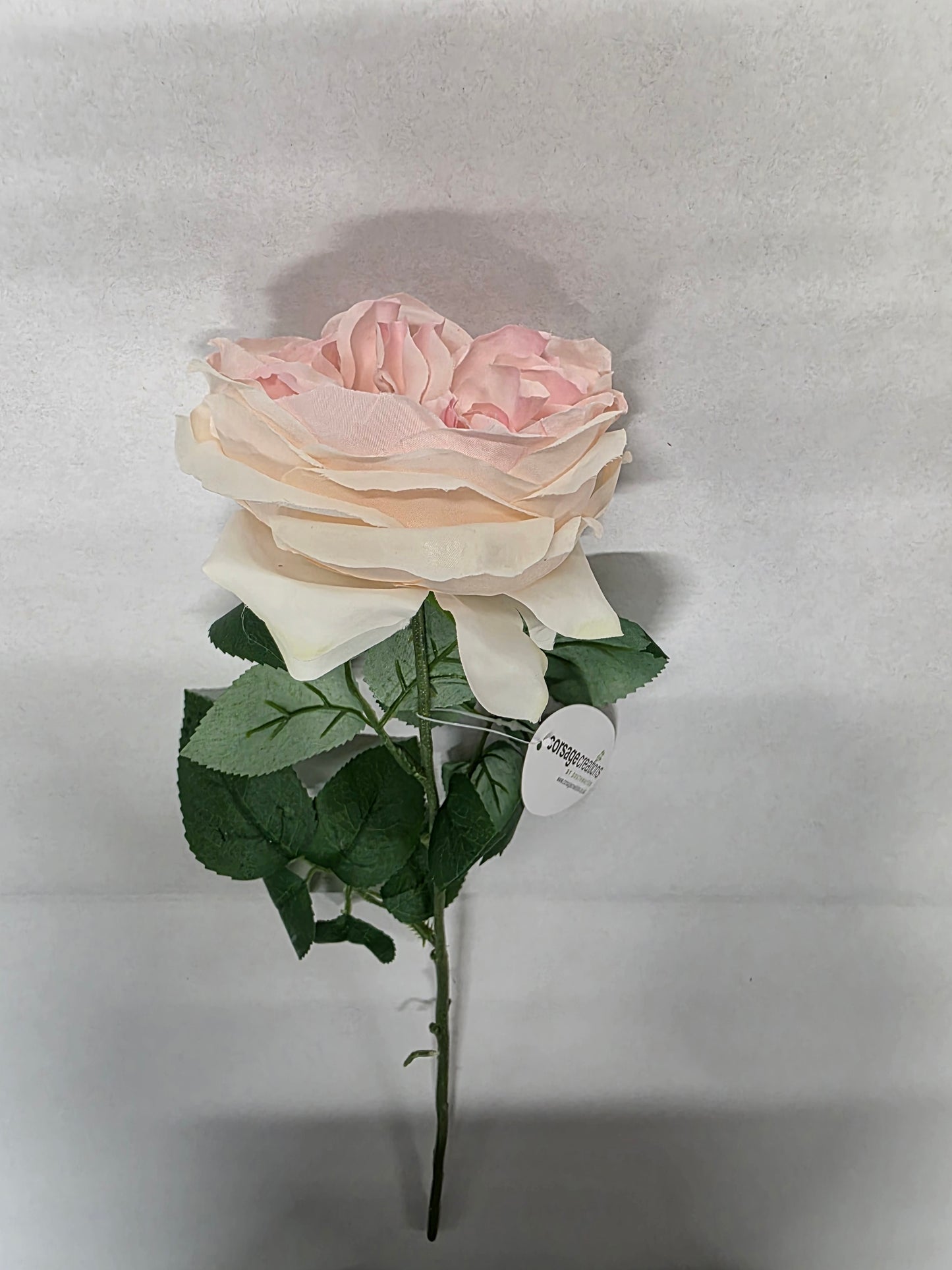 Artificial Lydia Cabbage Rose Spray Peach (PACK OF 2)