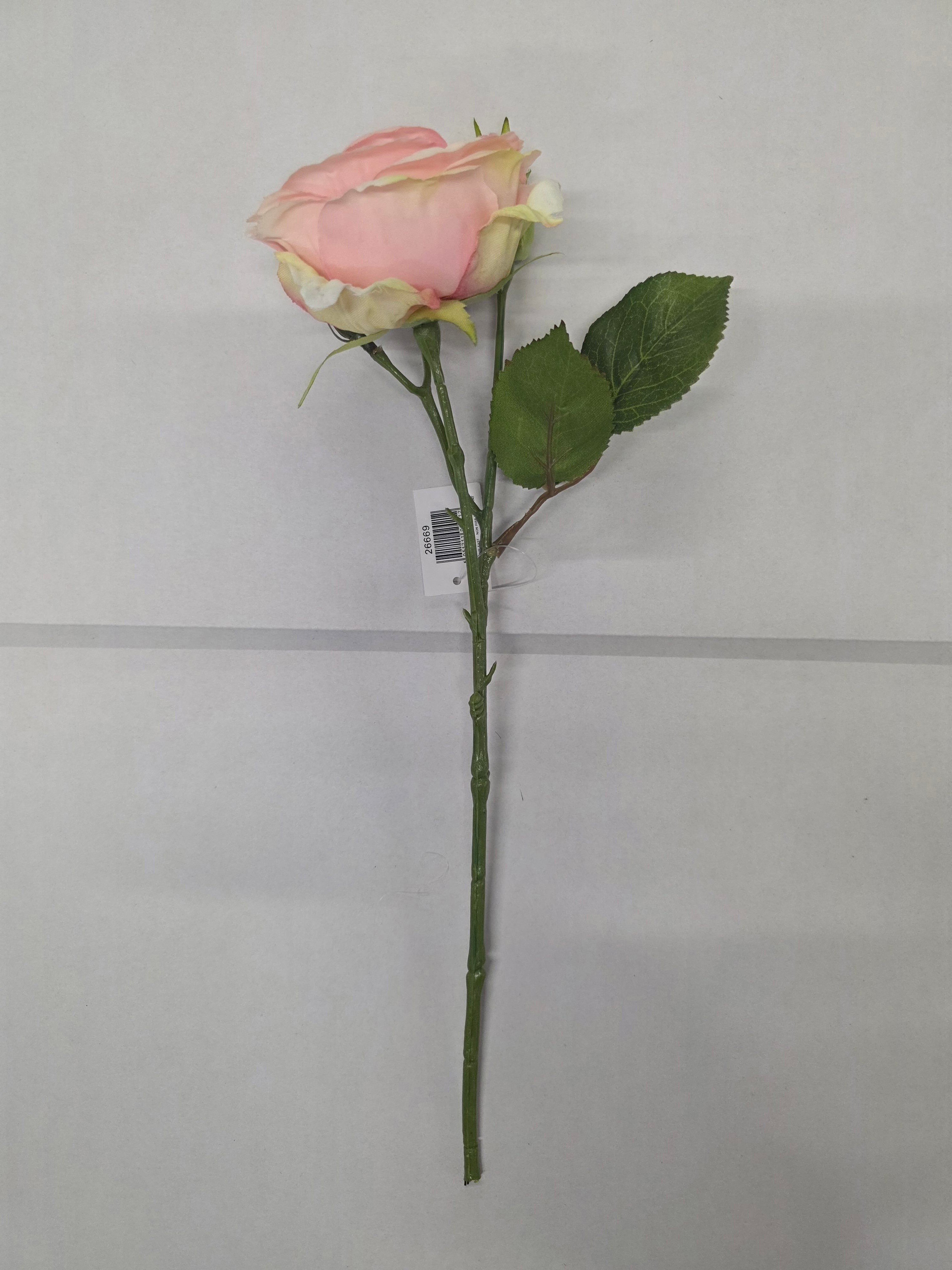 Artificial Lydia Cabbage Rose Spray Pale Pink (PACK OF 2)