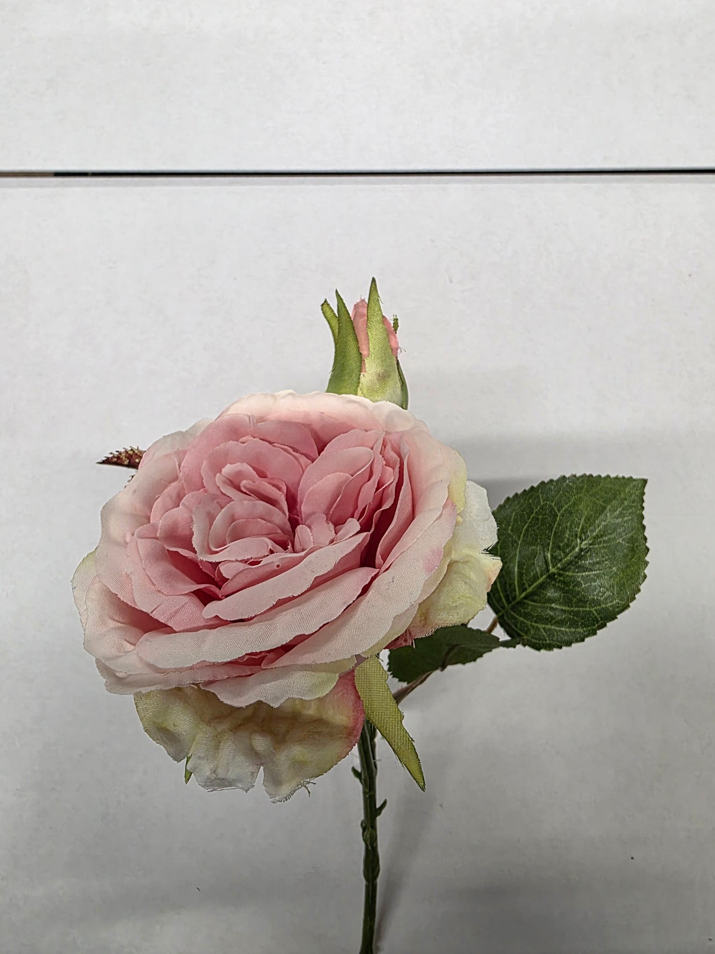 Artificial Lydia Cabbage Rose Spray Pale Pink (PACK OF 2)