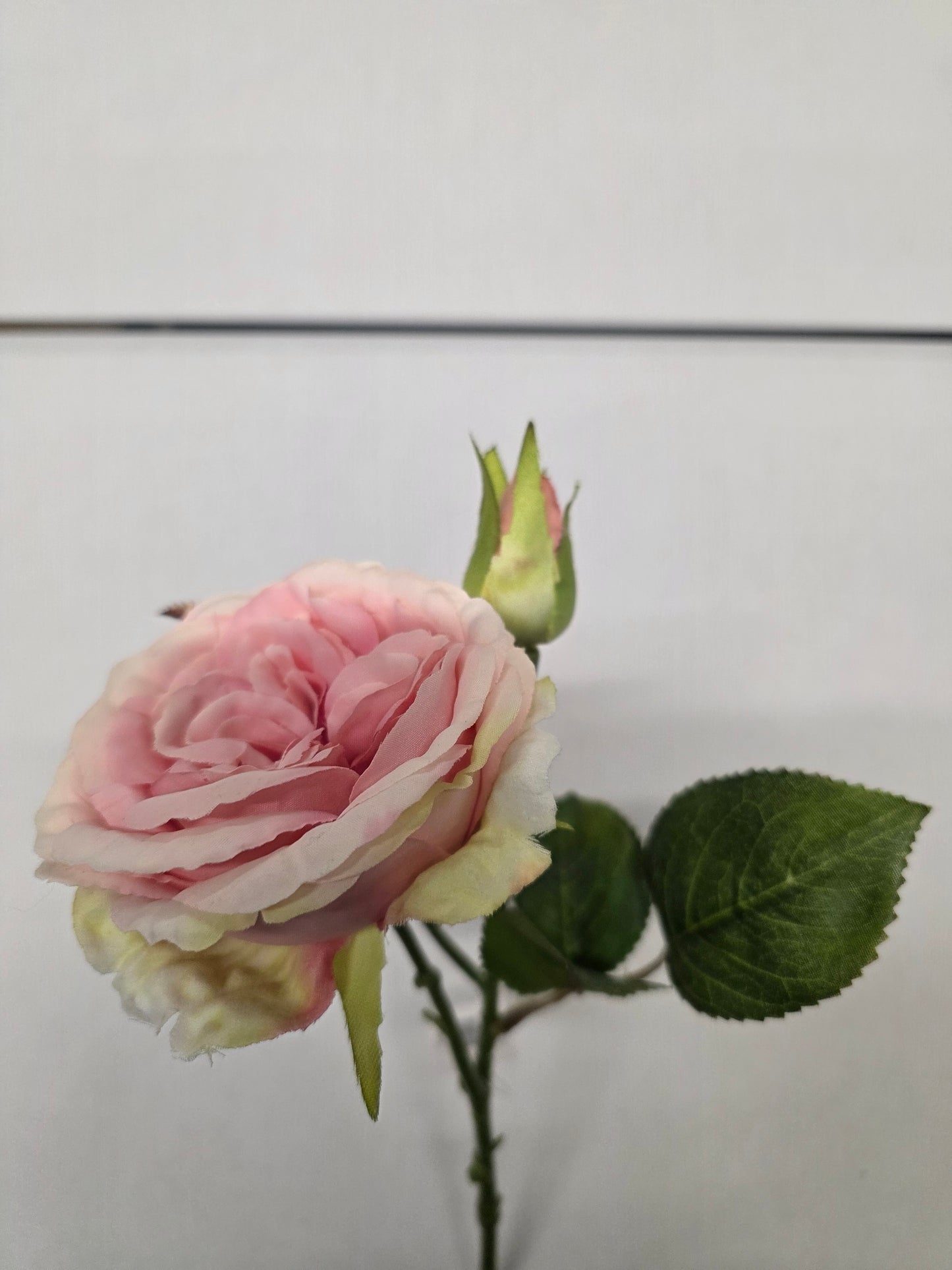 Artificial Lydia Cabbage Rose Spray Pale Pink (PACK OF 2)