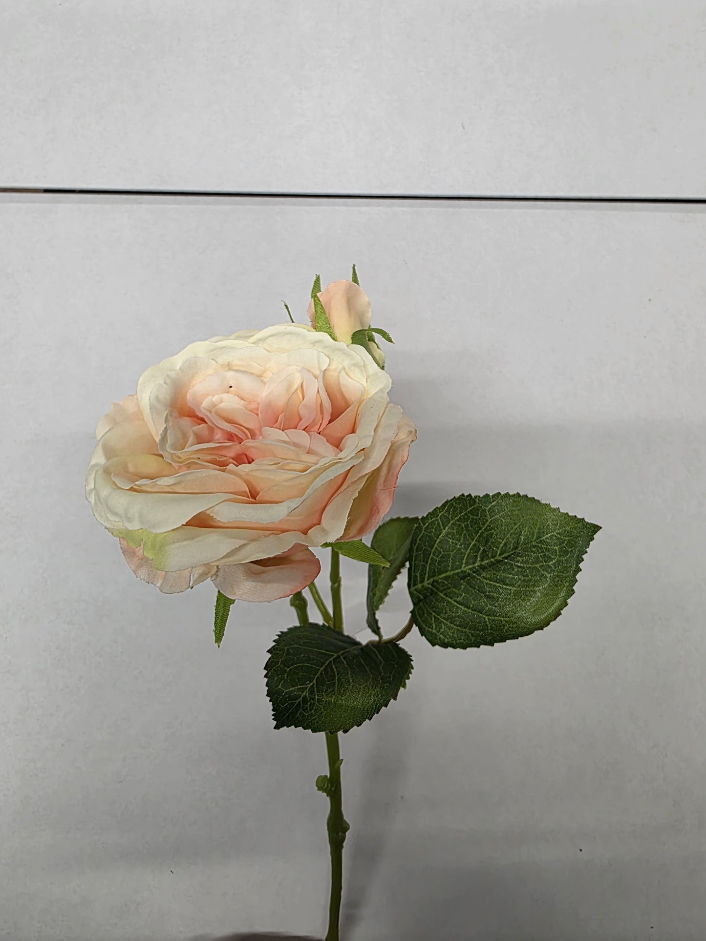 Artificial Lydia Cabbage Rose Spray Peach (PACK OF 2)