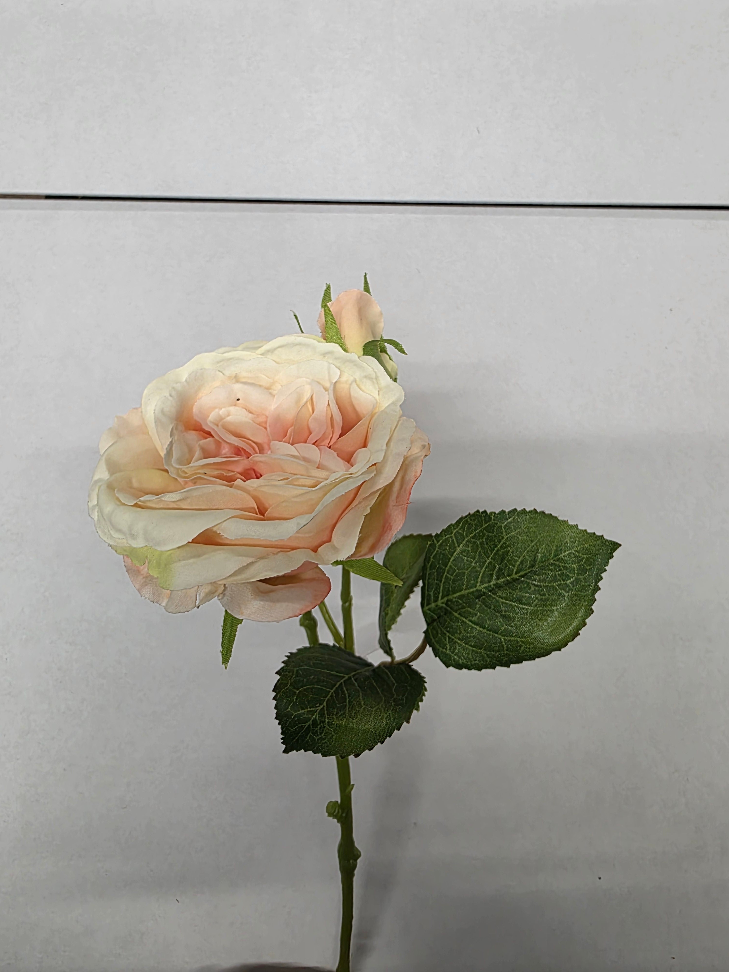 Artificial Lydia Cabbage Rose Spray Peach (PACK OF 2)