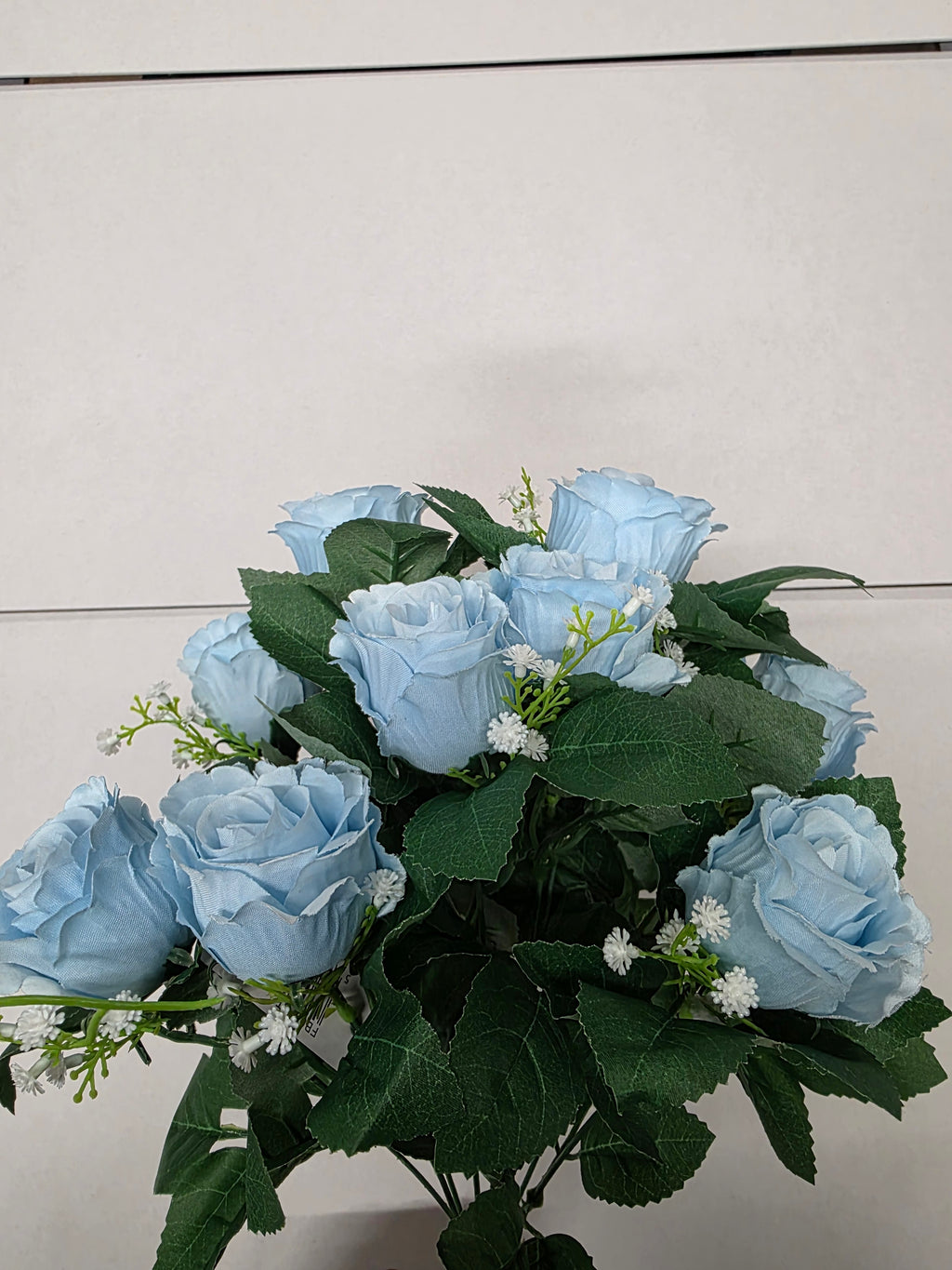 Artificial Rose Bouquet Gypsophila Light Blue 10 Heads