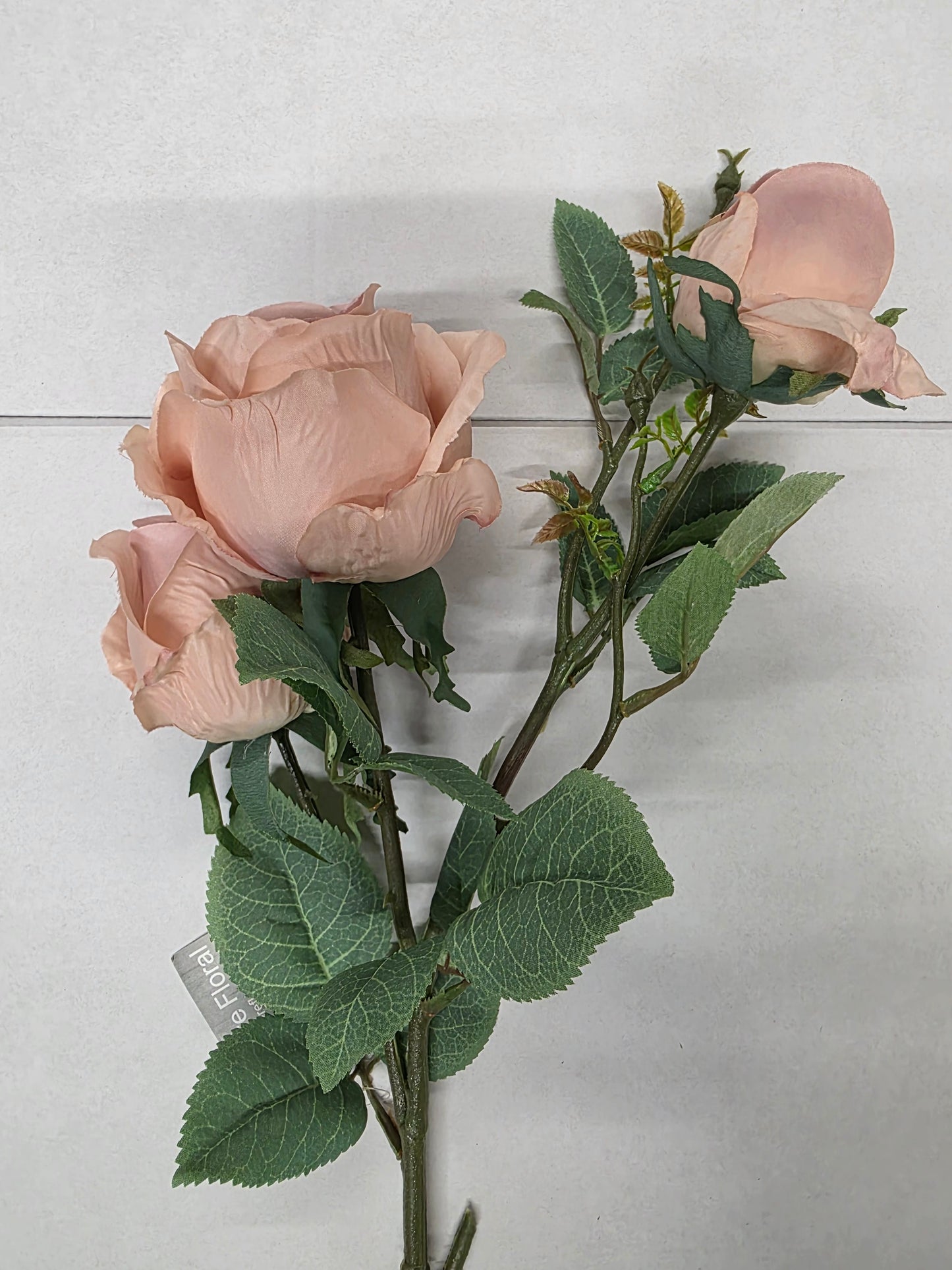 Artificial Rose Bud Bisque (PACK OF 2)