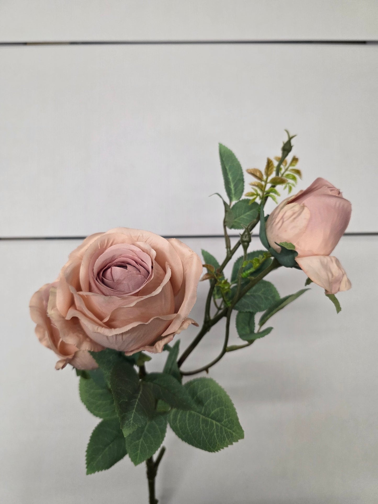 Artificial Rose Bud Bisque (PACK OF 2)