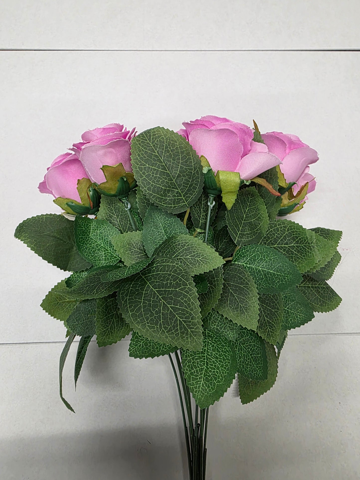 Artificial Rose Bunch Lilac 45cm X12