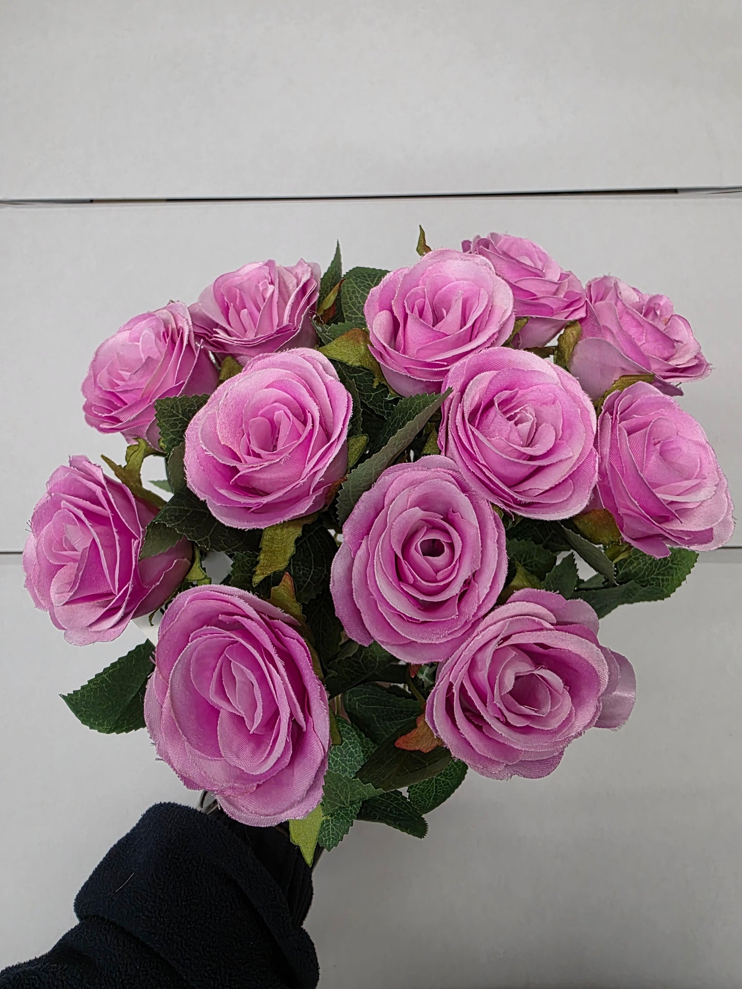 Artificial Rose Bunch Lilac 45cm X12