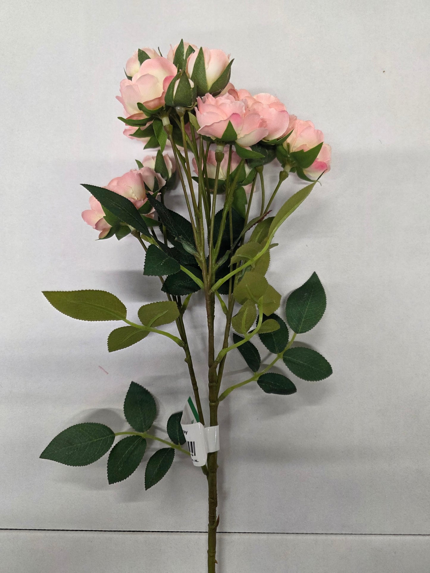 Artificial Rose Mini Spray Light Pink 57cm