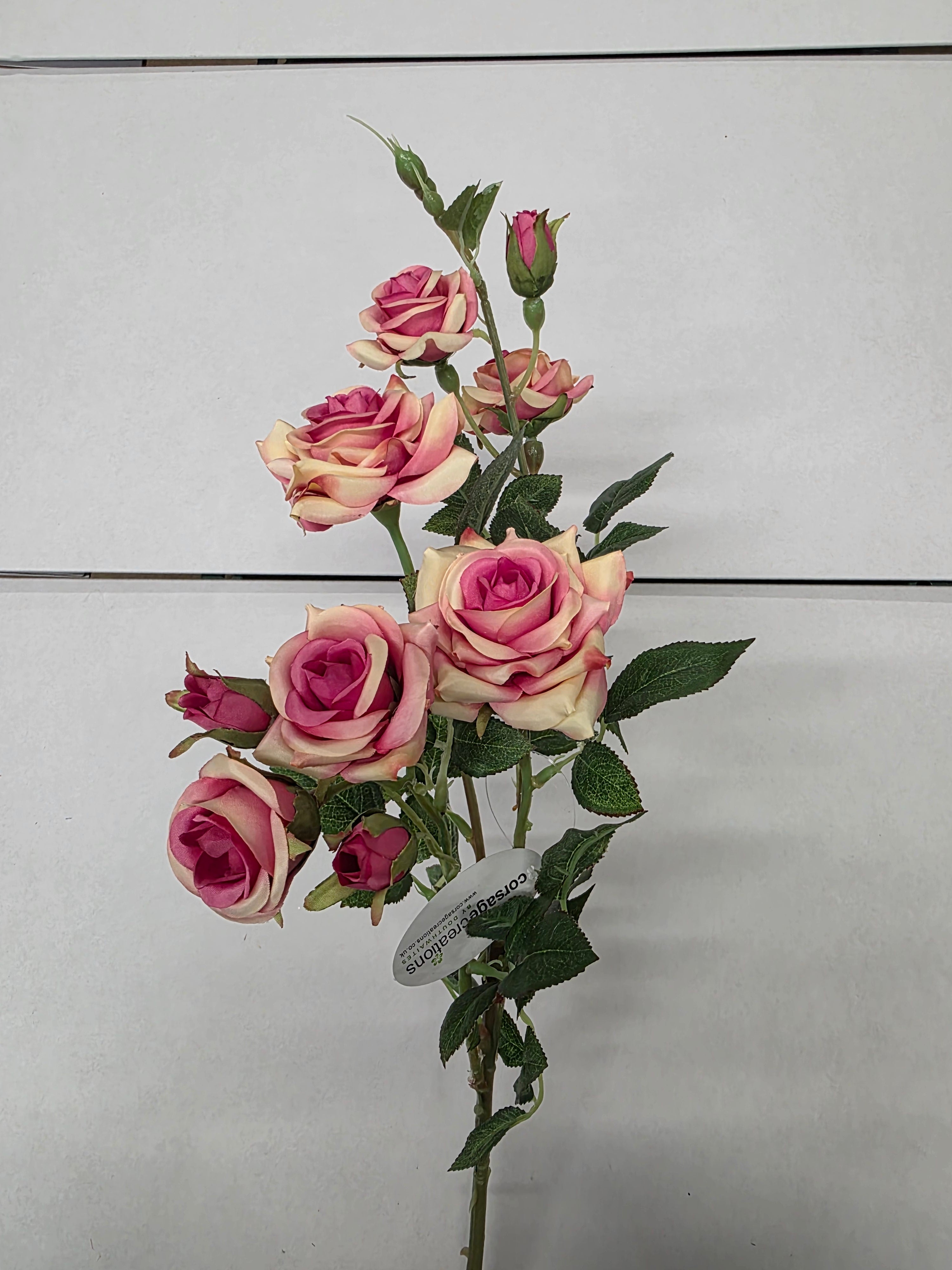 Artificial Rose Spray Pink