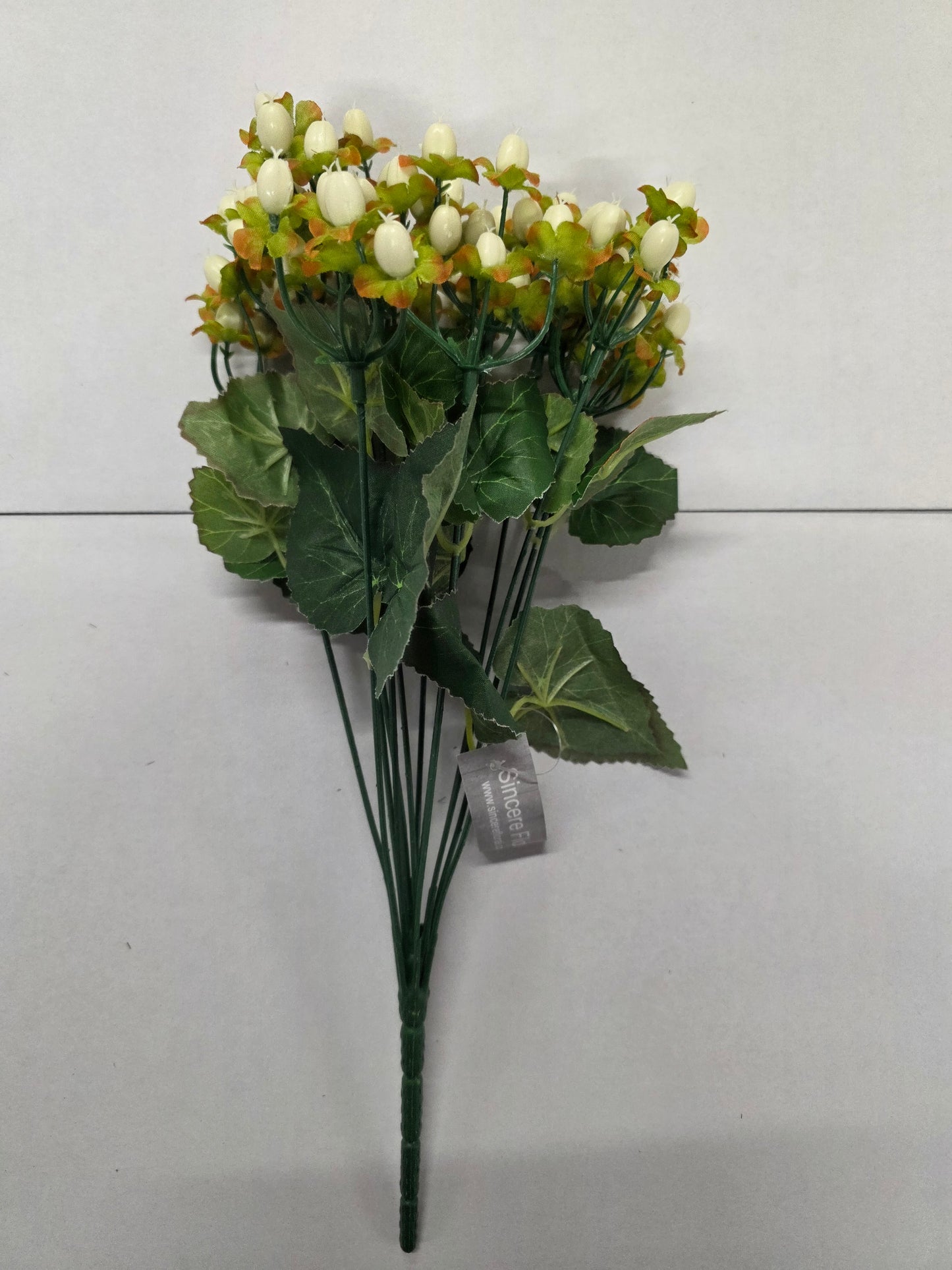Artificial Hypericum Bush Cream 40cm