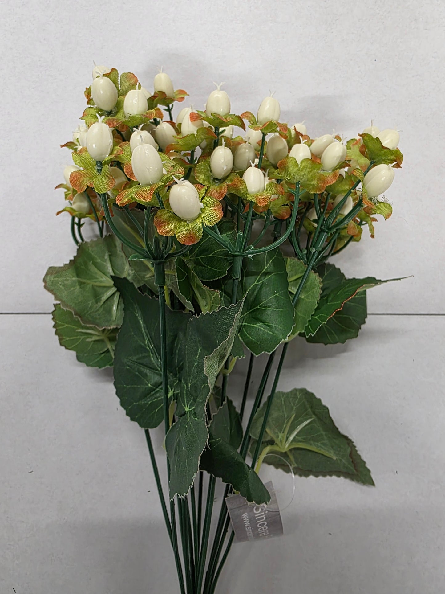 Artificial Hypericum Bush Cream 40cm