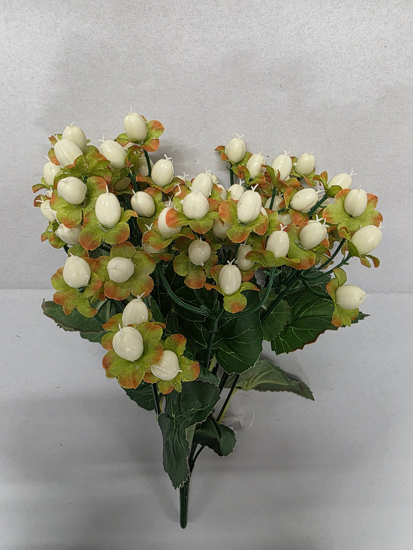 Artificial Hypericum Bush Cream 40cm