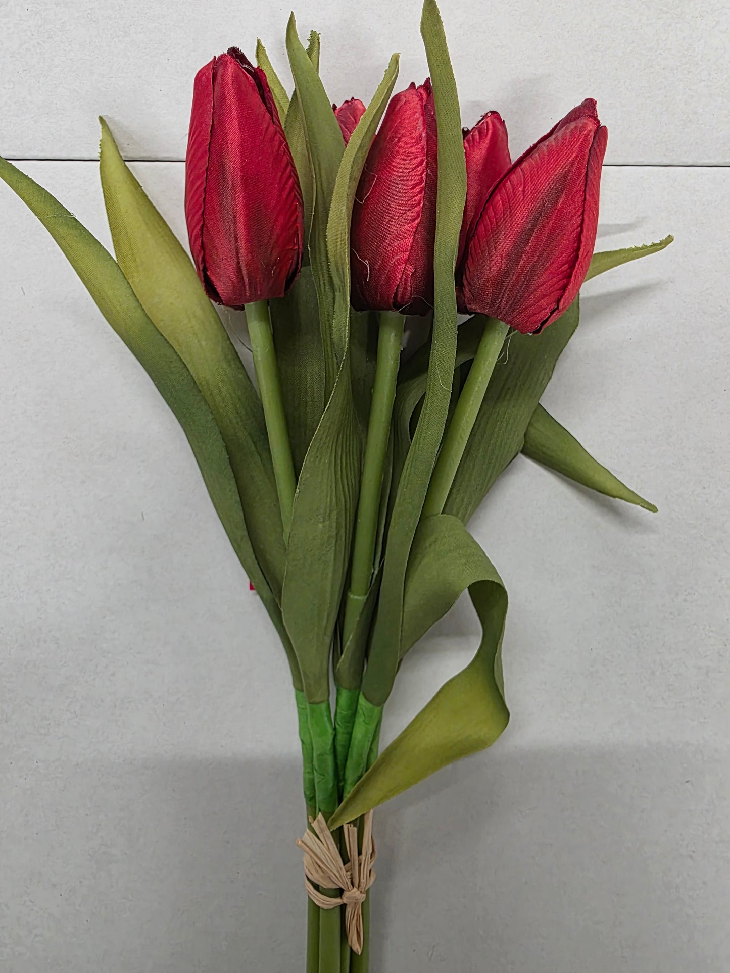 Artificial Tulip Bunch Red 36cm (PACK OF 2)