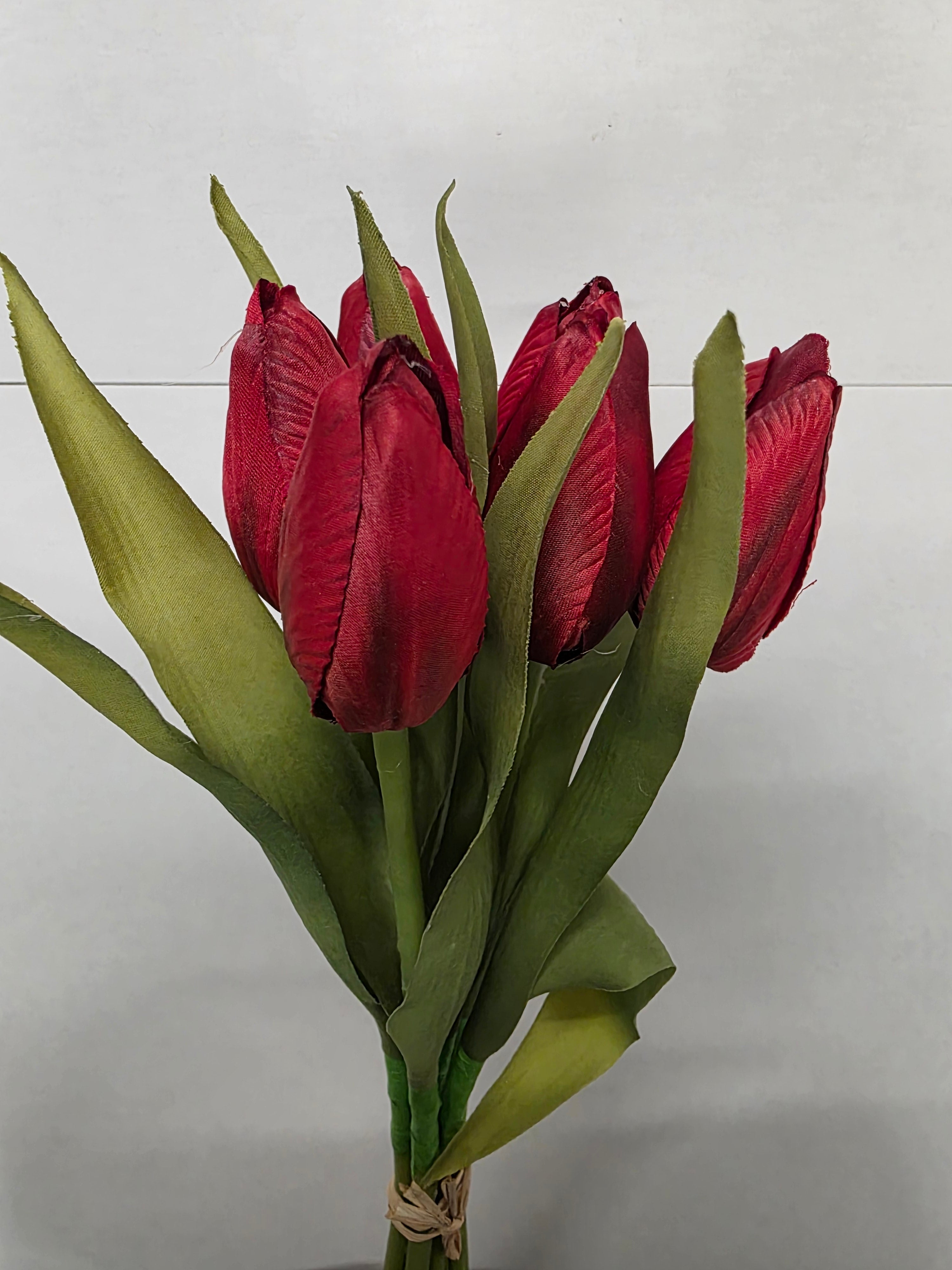 Artificial Tulip Bunch Red 36cm (PACK OF 2)