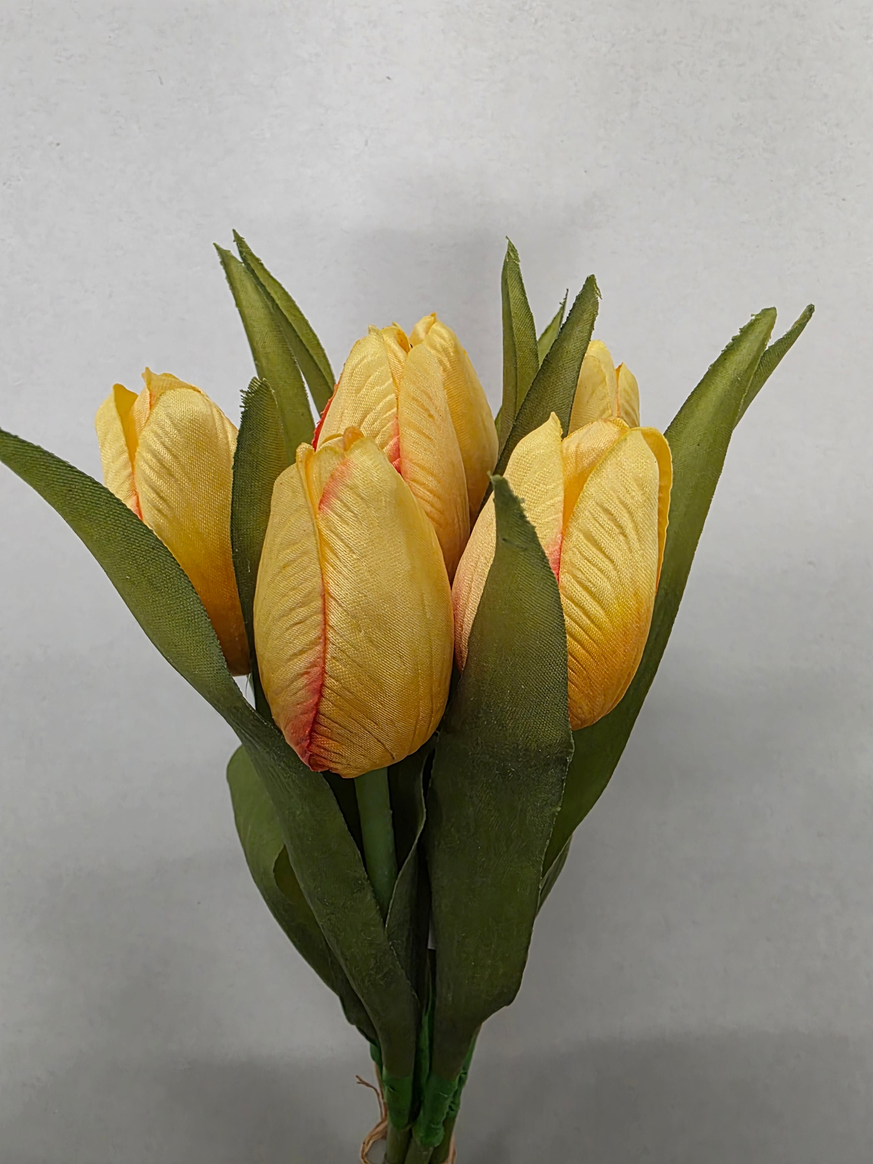 Artificial Tulip Bunch Yellow 36cm (PACK OF 2)