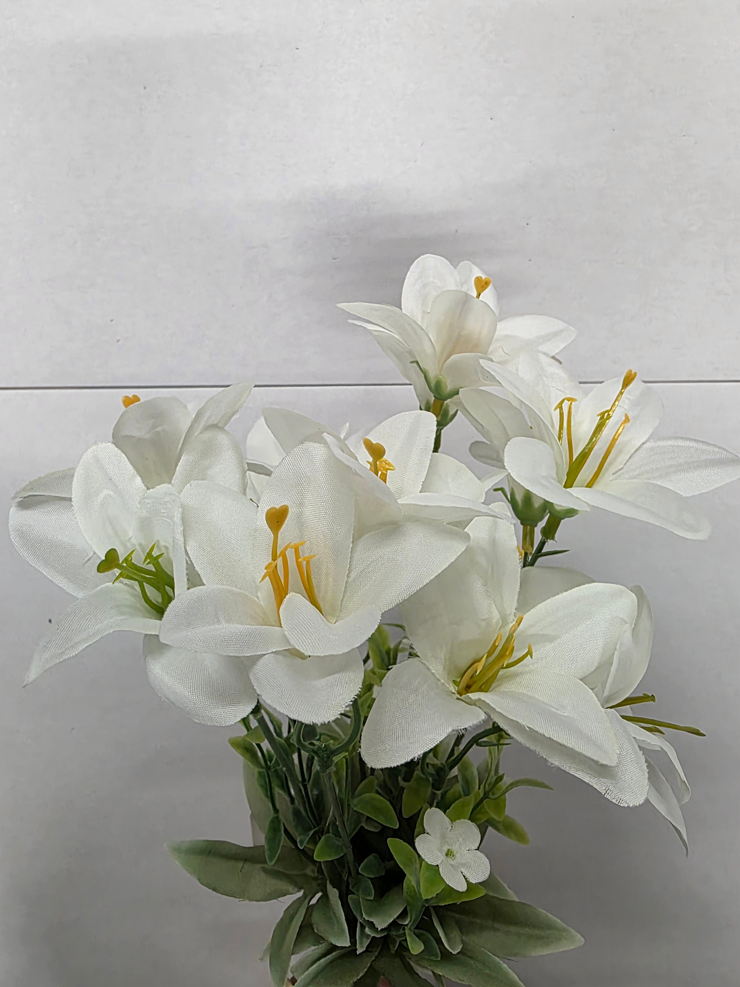 Artificial Essentials Lily Bush Cream 38cm (PACK 0F 3)
