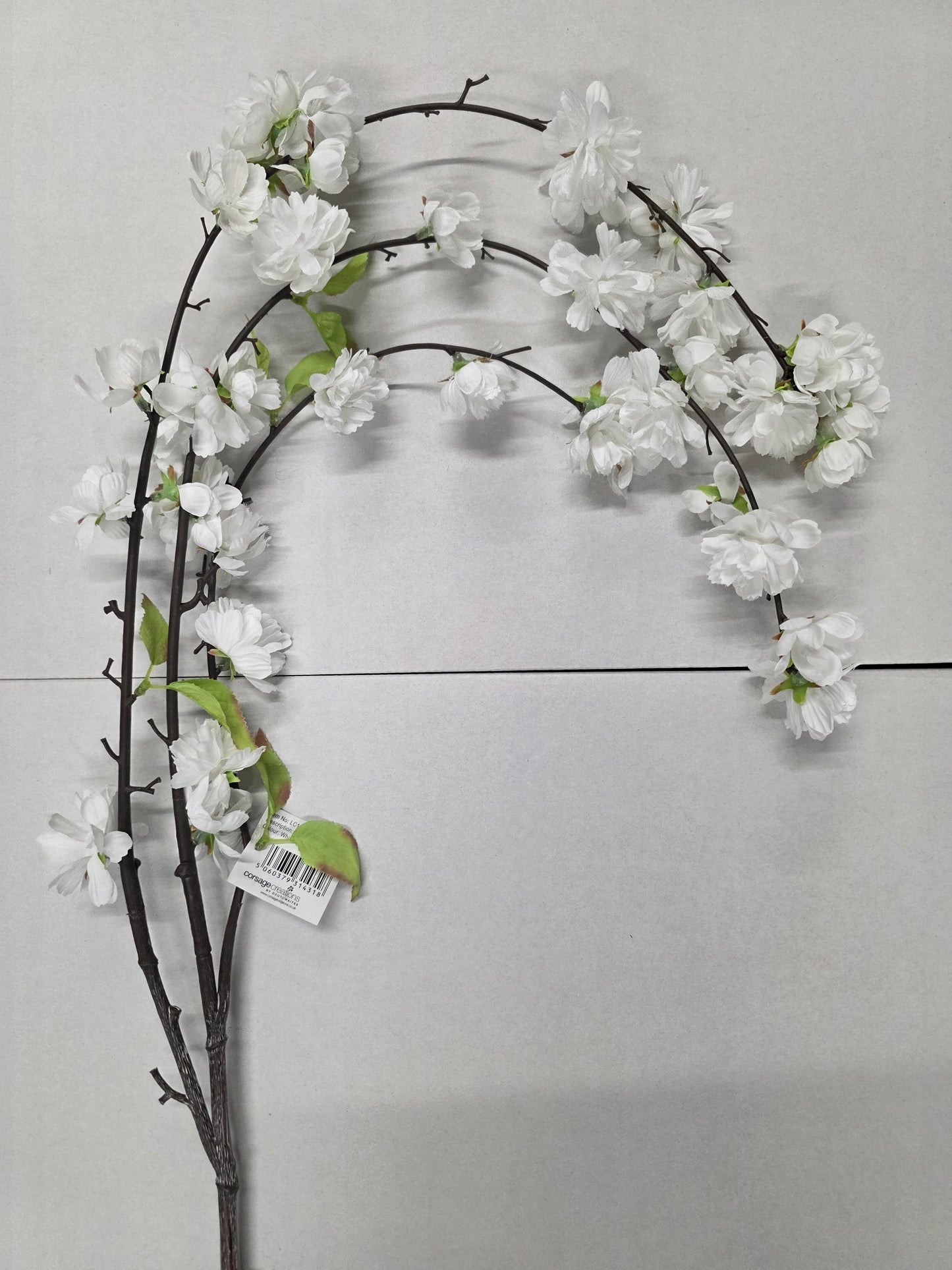 Artificial Cherry Blossom Spray White