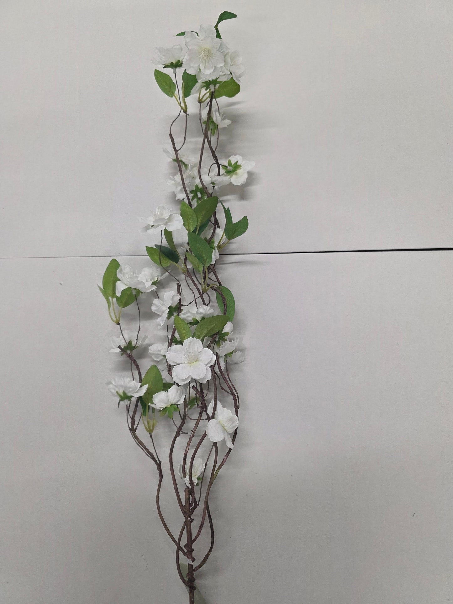 Artificial Wild Cherry Blossom Spray White