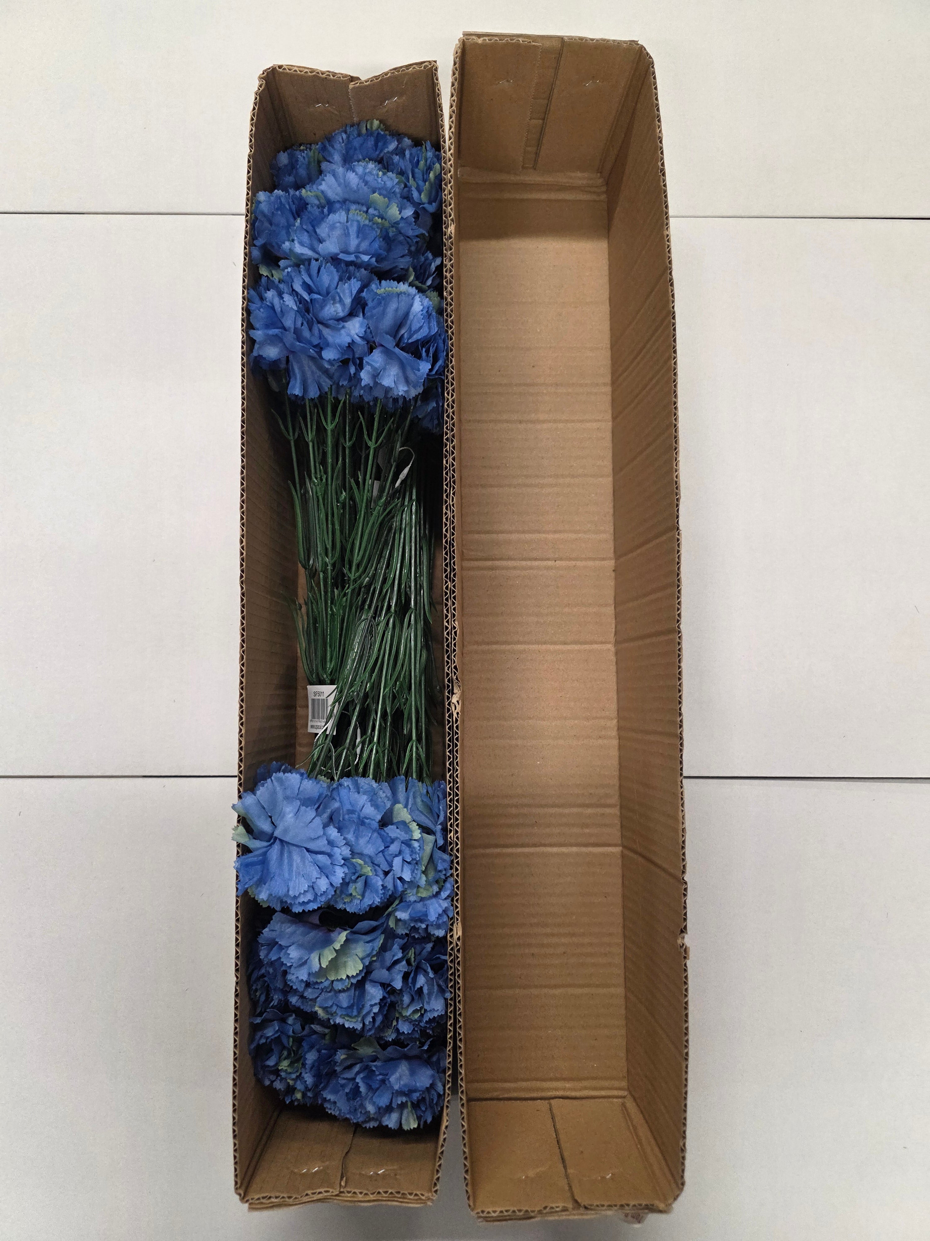 Artificial Carnation Boxed Royal Blue 72 Stems