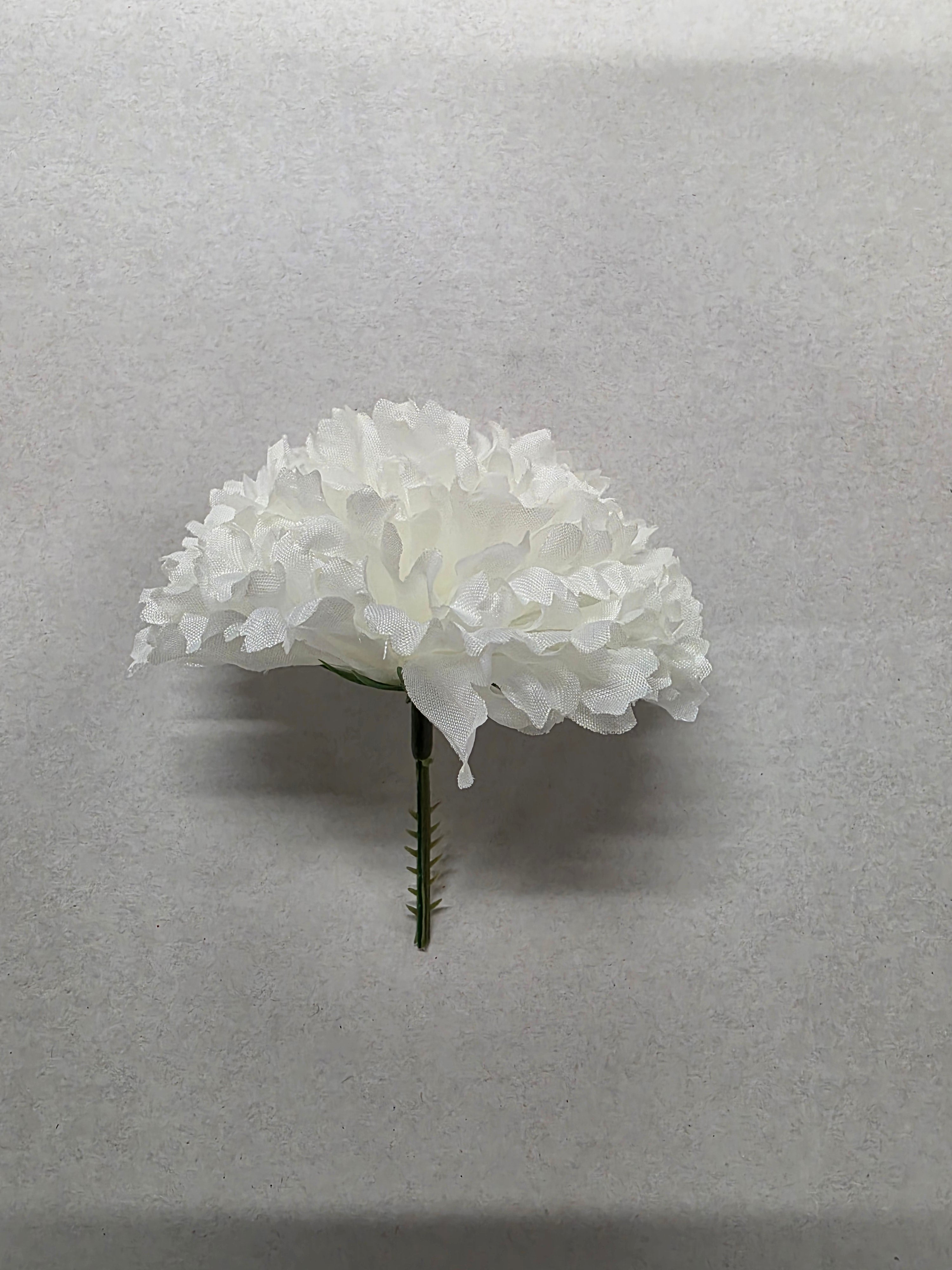 Artificial Carnation Pick Box Ivory X144