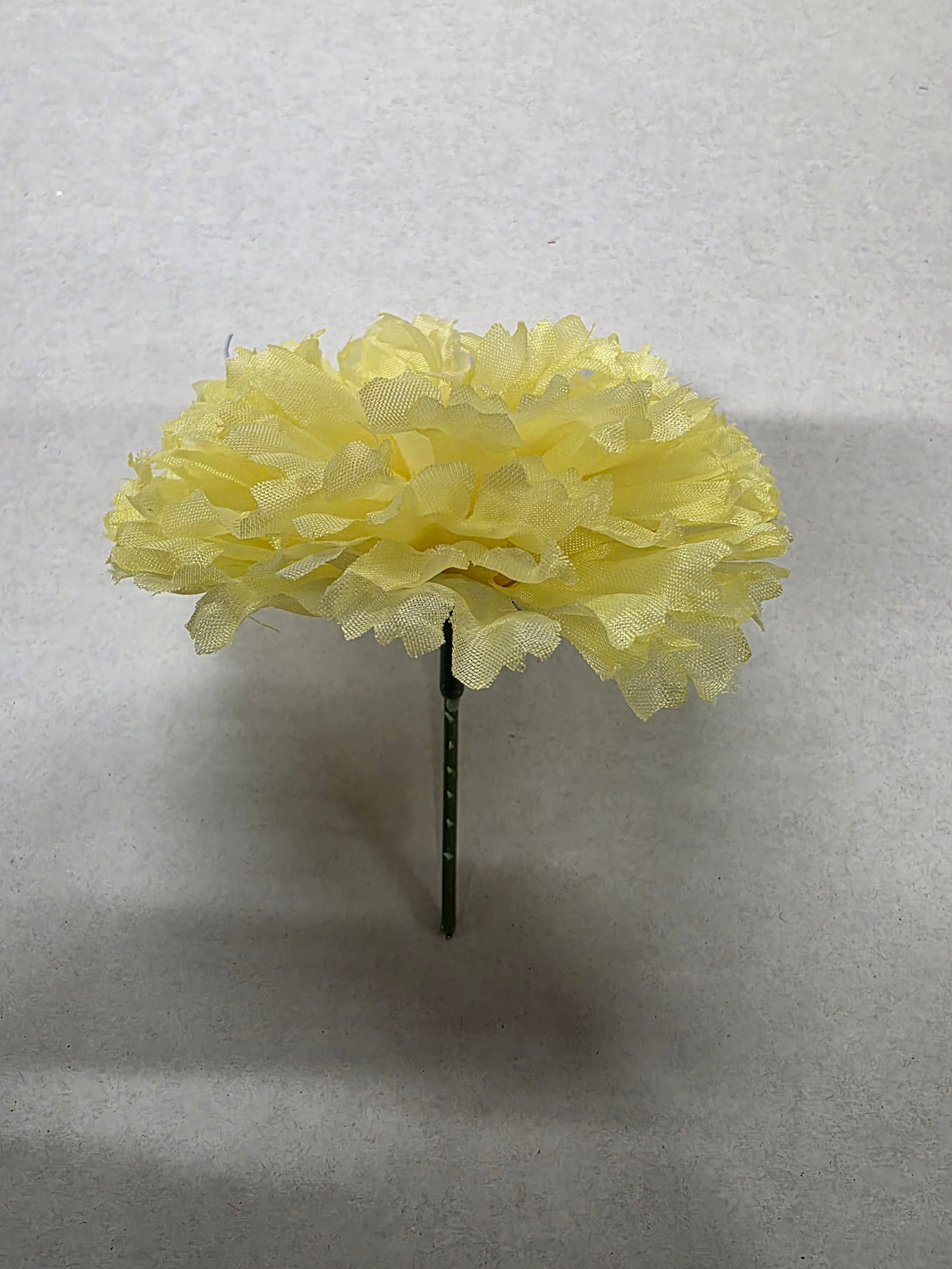 Artificial Carnation Pick Box Yellow X144
