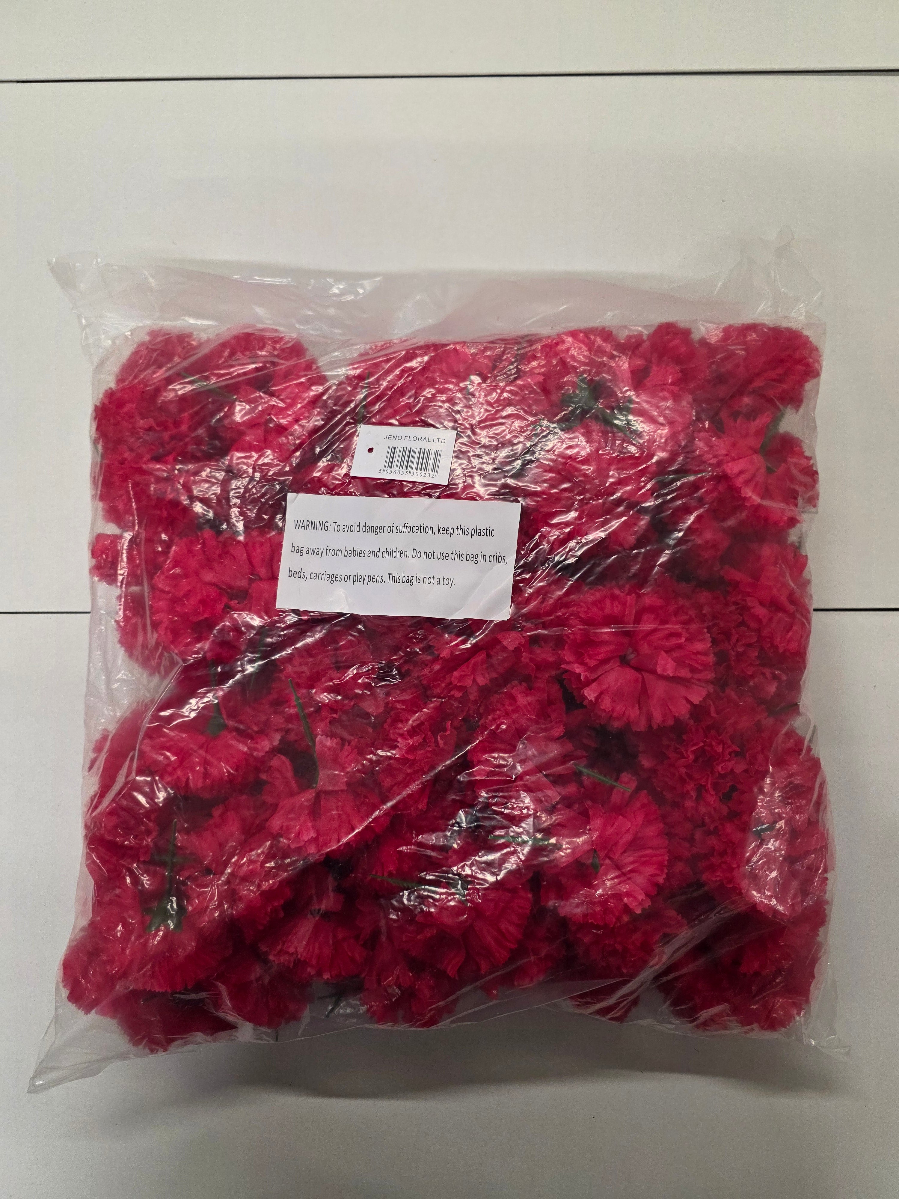 Artificial Carnation Pick Dark Pink X144