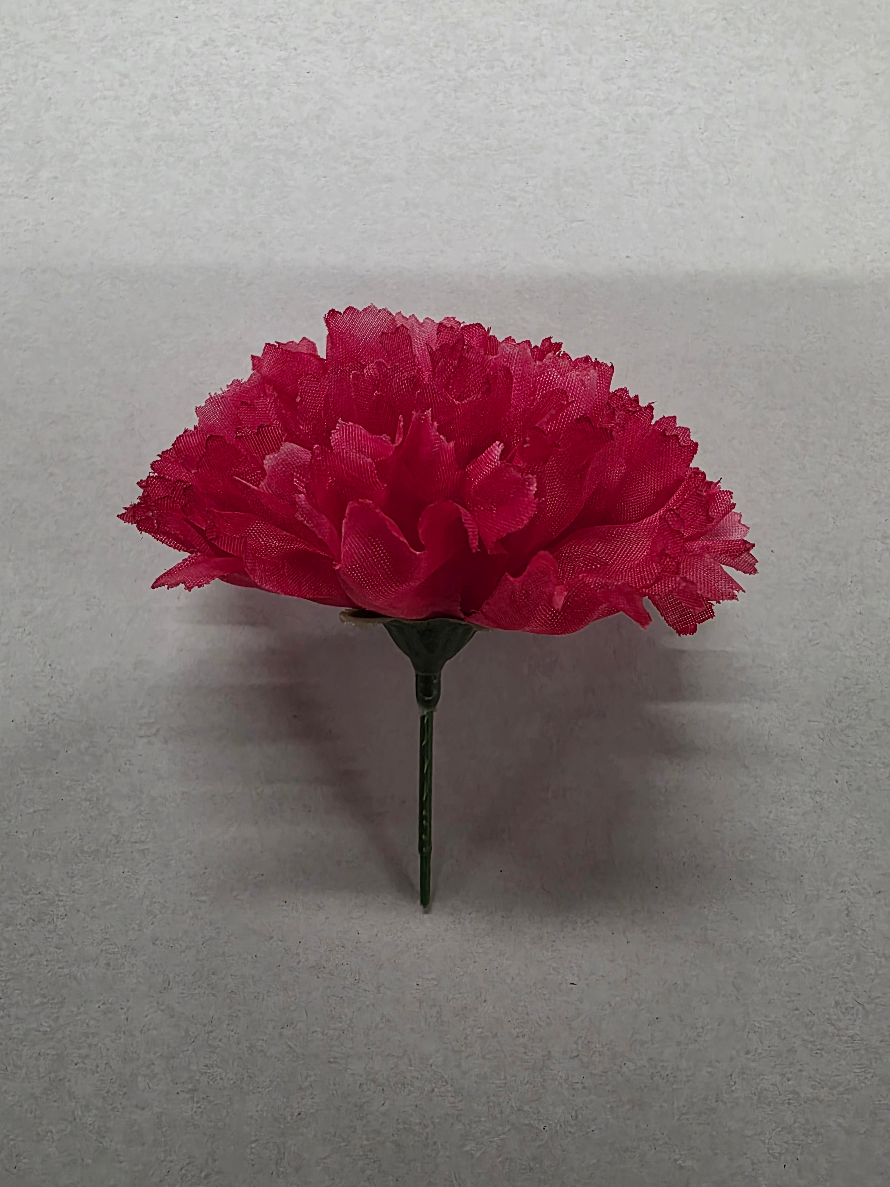 Artificial Carnation Pick Dark Pink X144