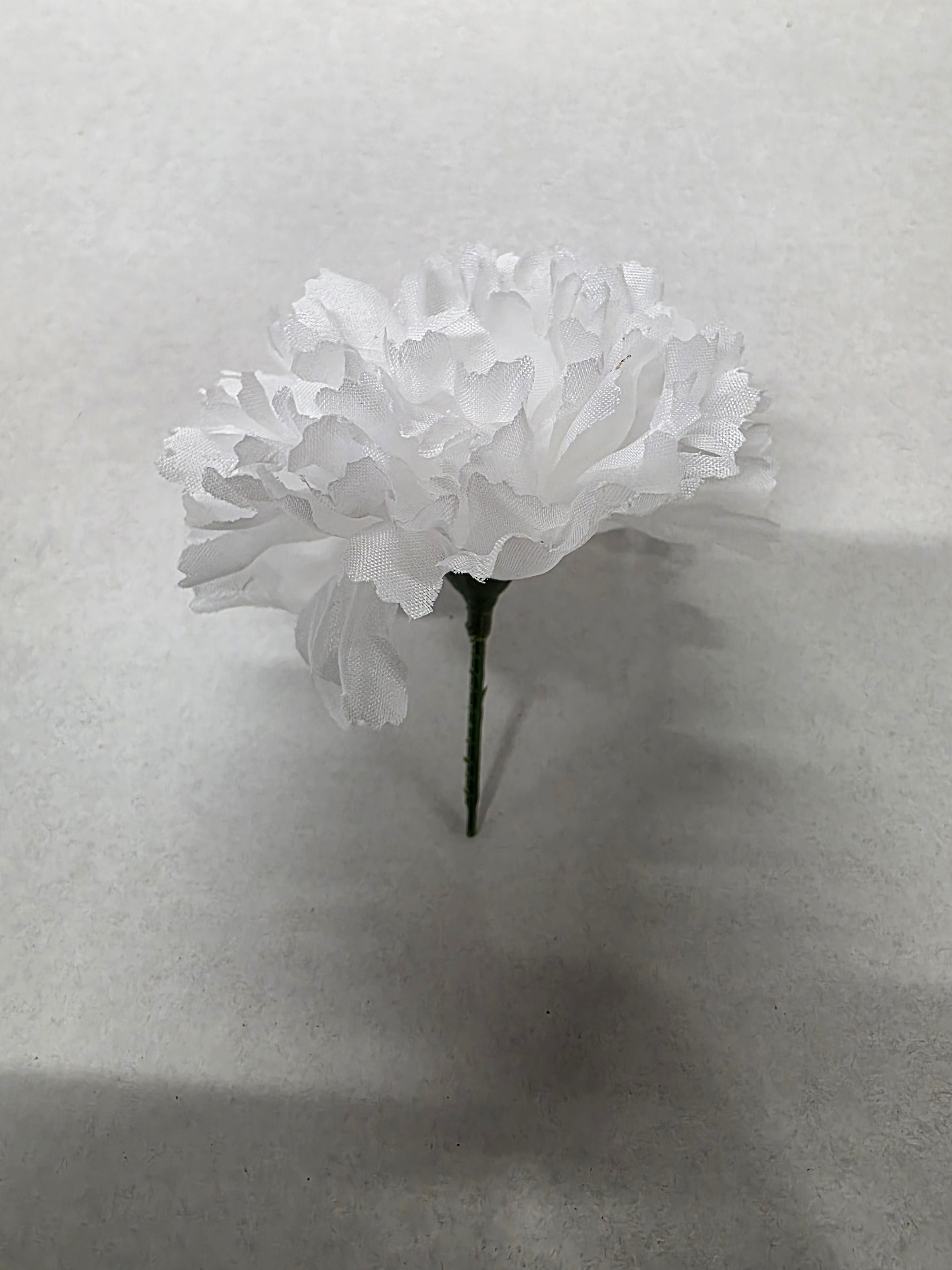 Artificial Carnation Pick White X144