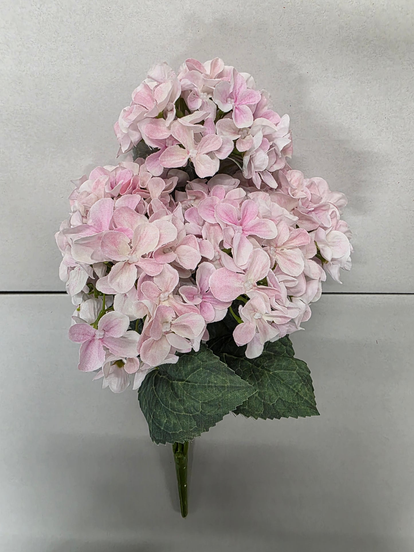 Artificial Hydrangea Bush Light Pink 43cm