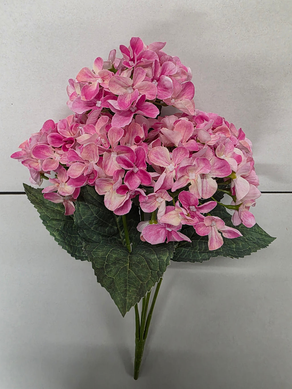 Artificial Hydrangea Bush Pink 43cm