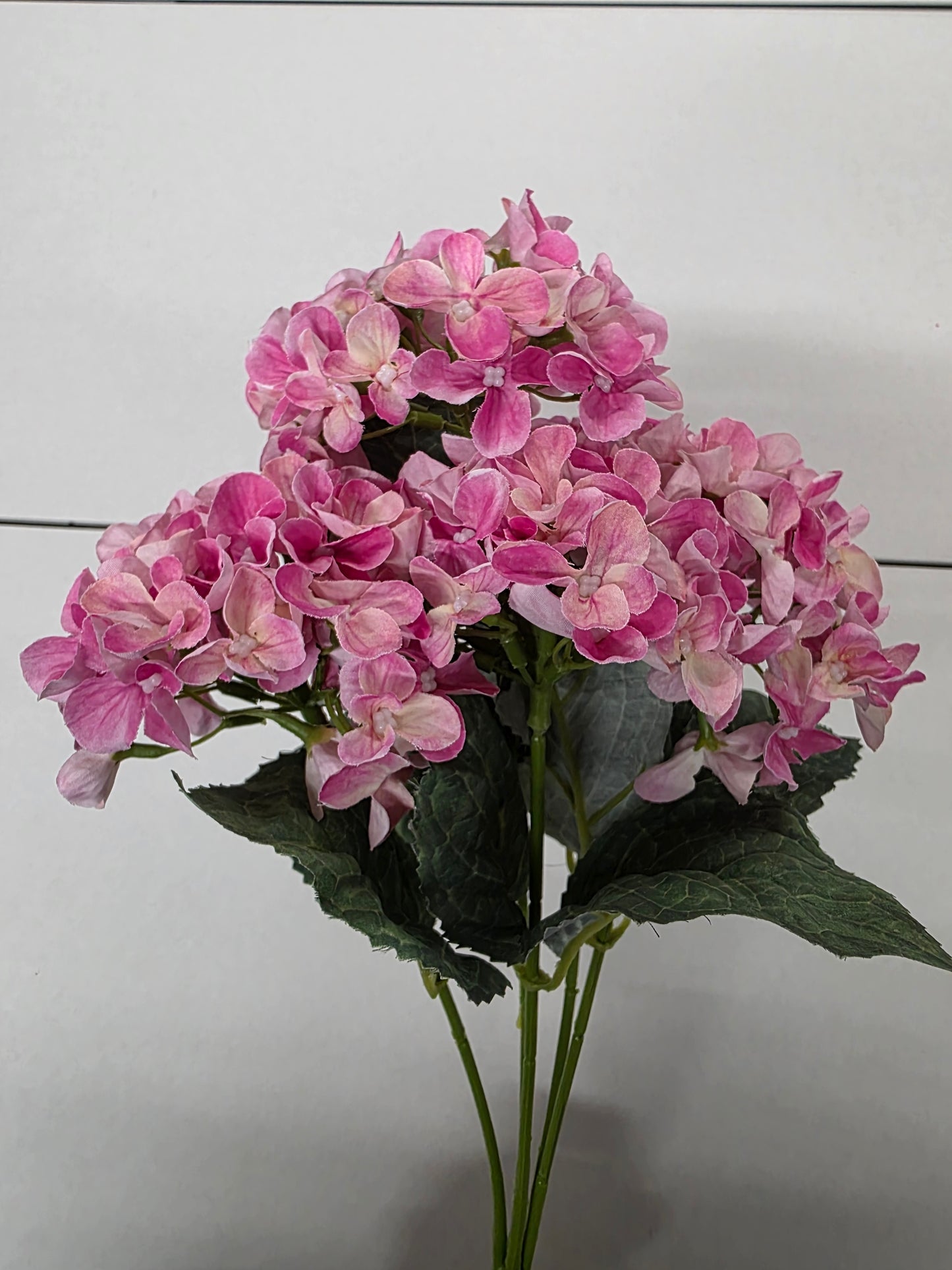 Artificial Hydrangea Bush Pink 43cm