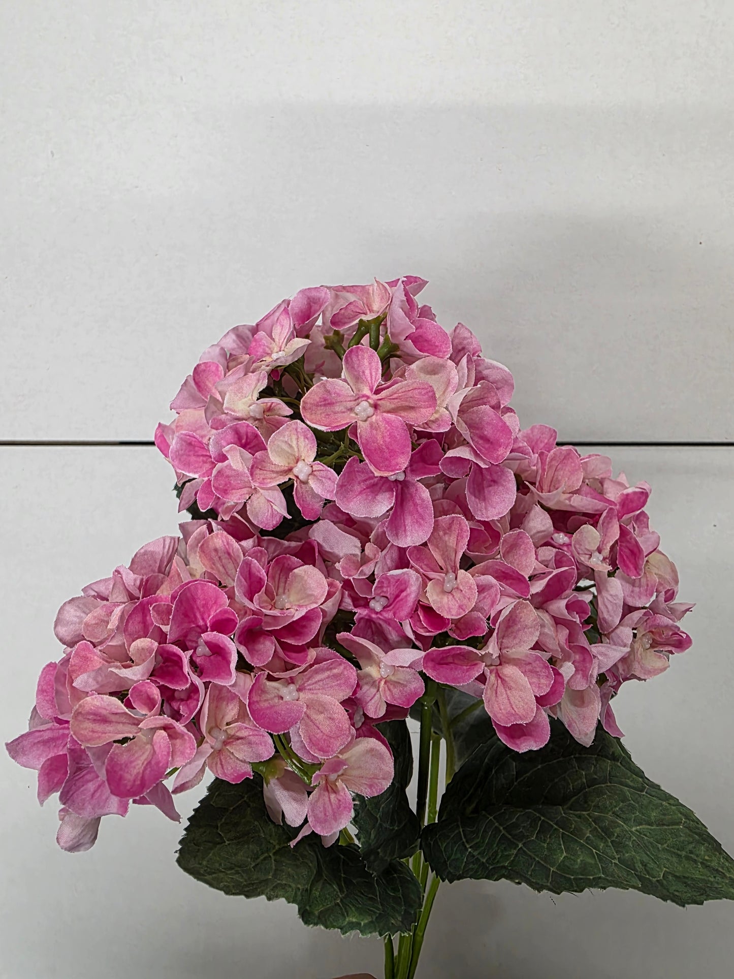 Artificial Hydrangea Bush Pink 43cm