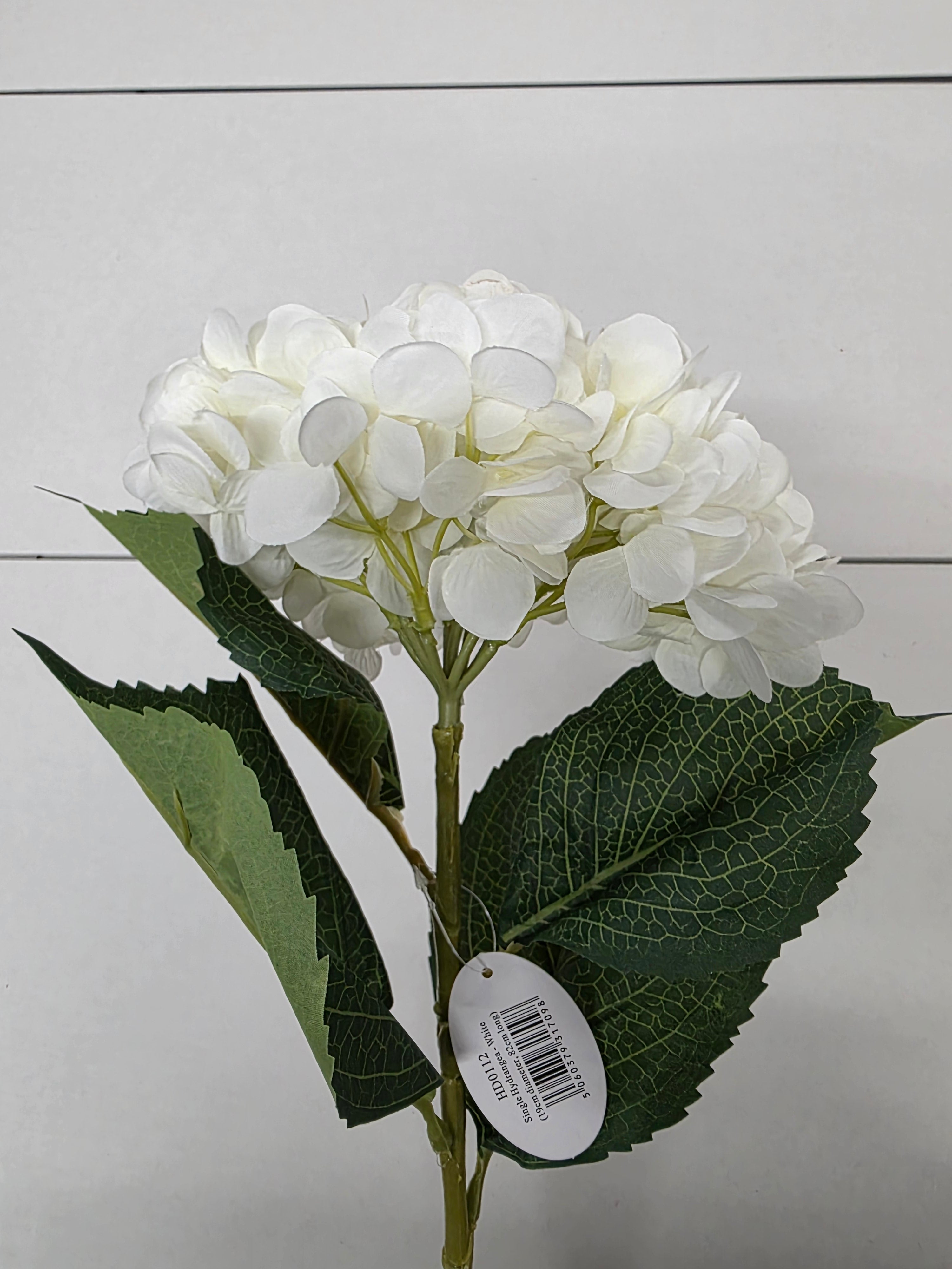 Artificial Hydrangea White 48cm (PACK OF 2)