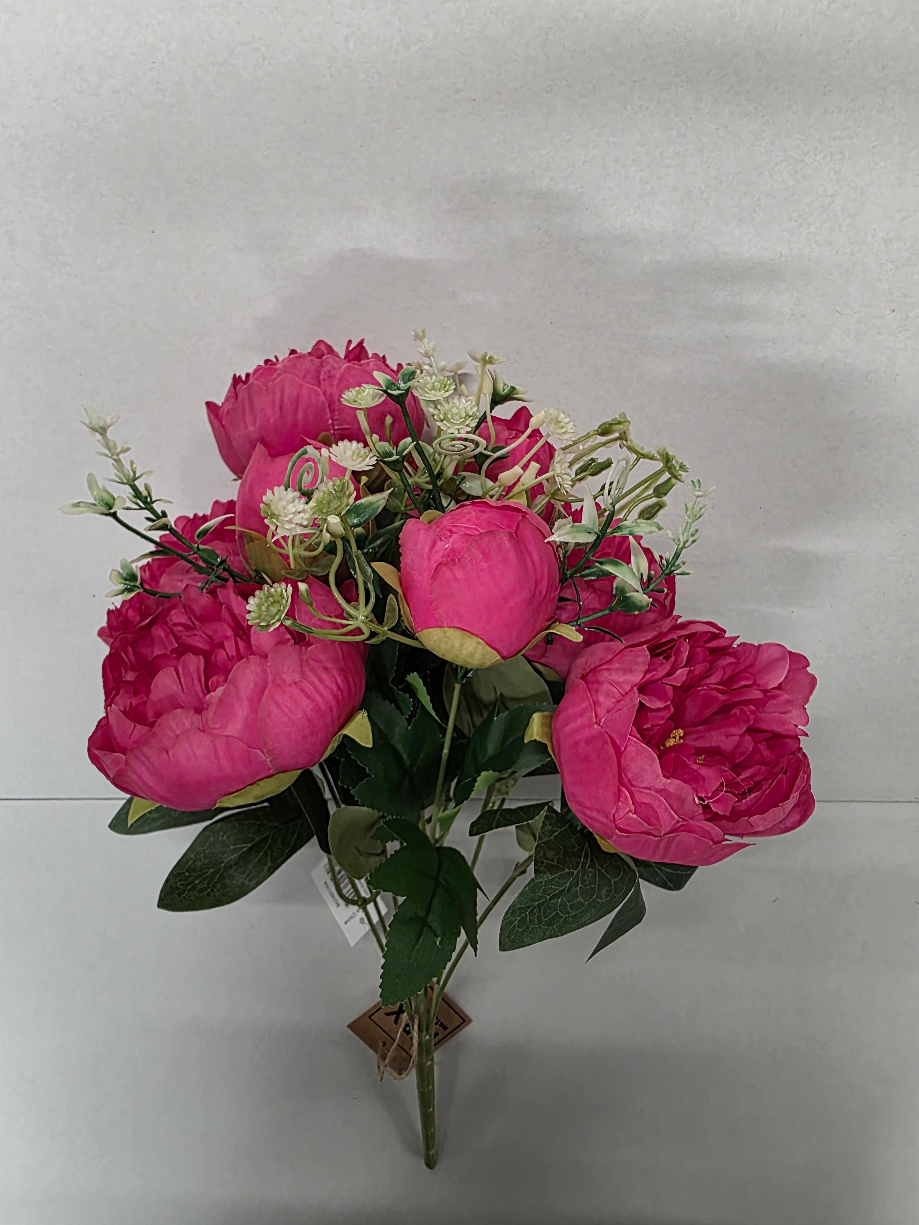 Artificial Bouquet Peony Cerise