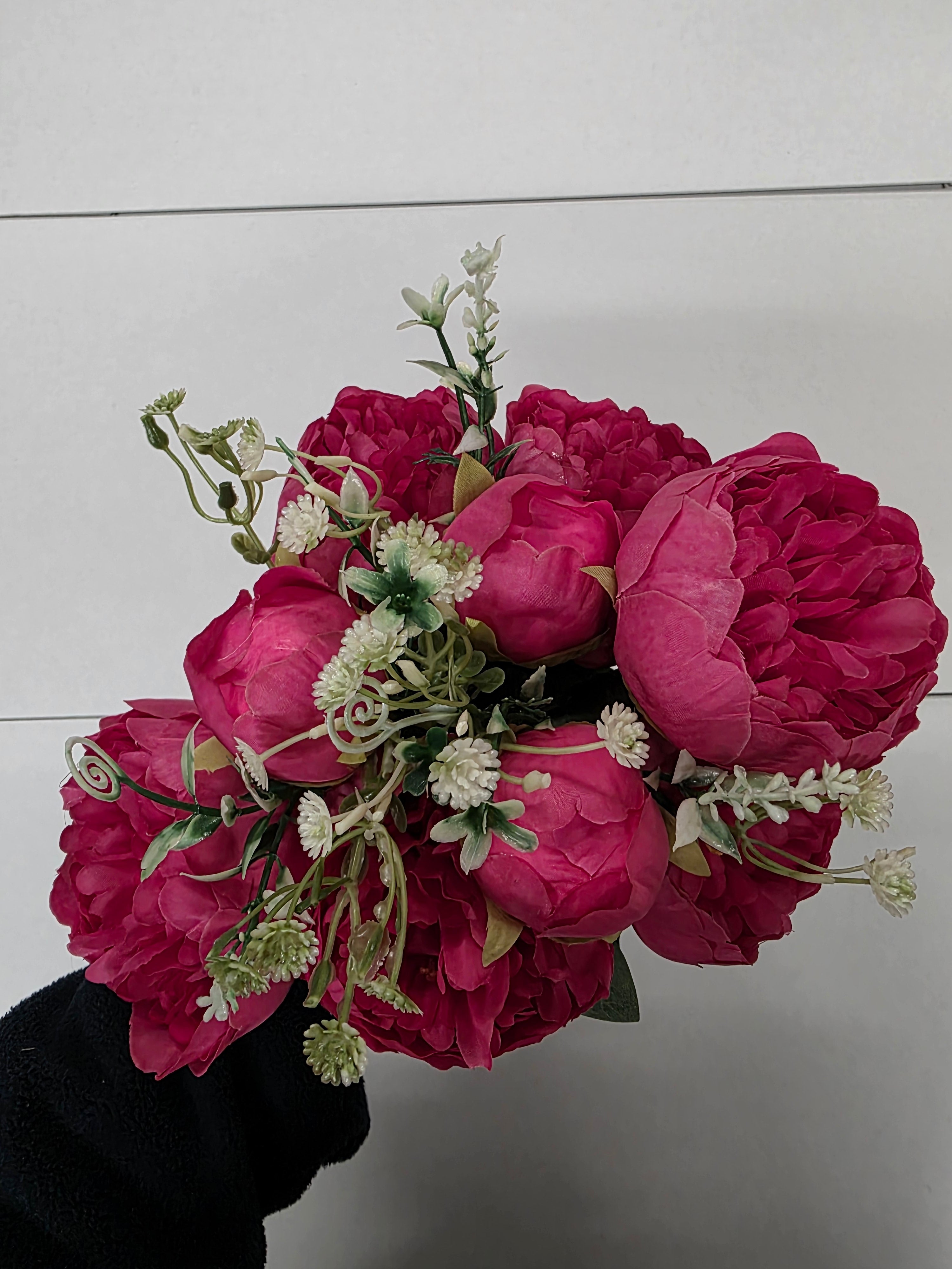 Artificial Bouquet Peony Cerise