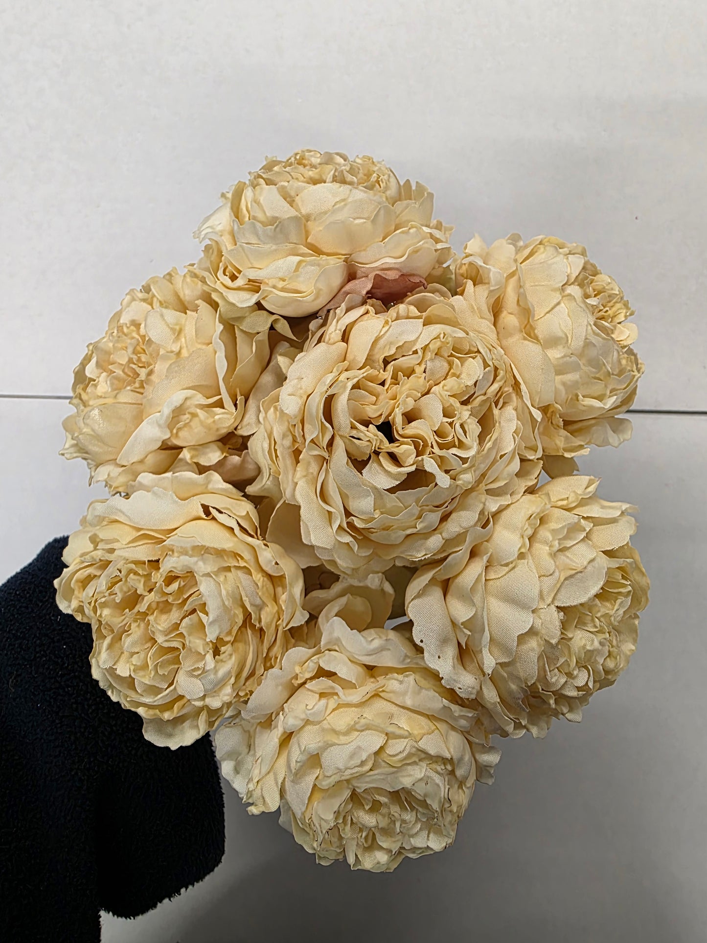 Artificial Peony Bouquet X 7 Lemon