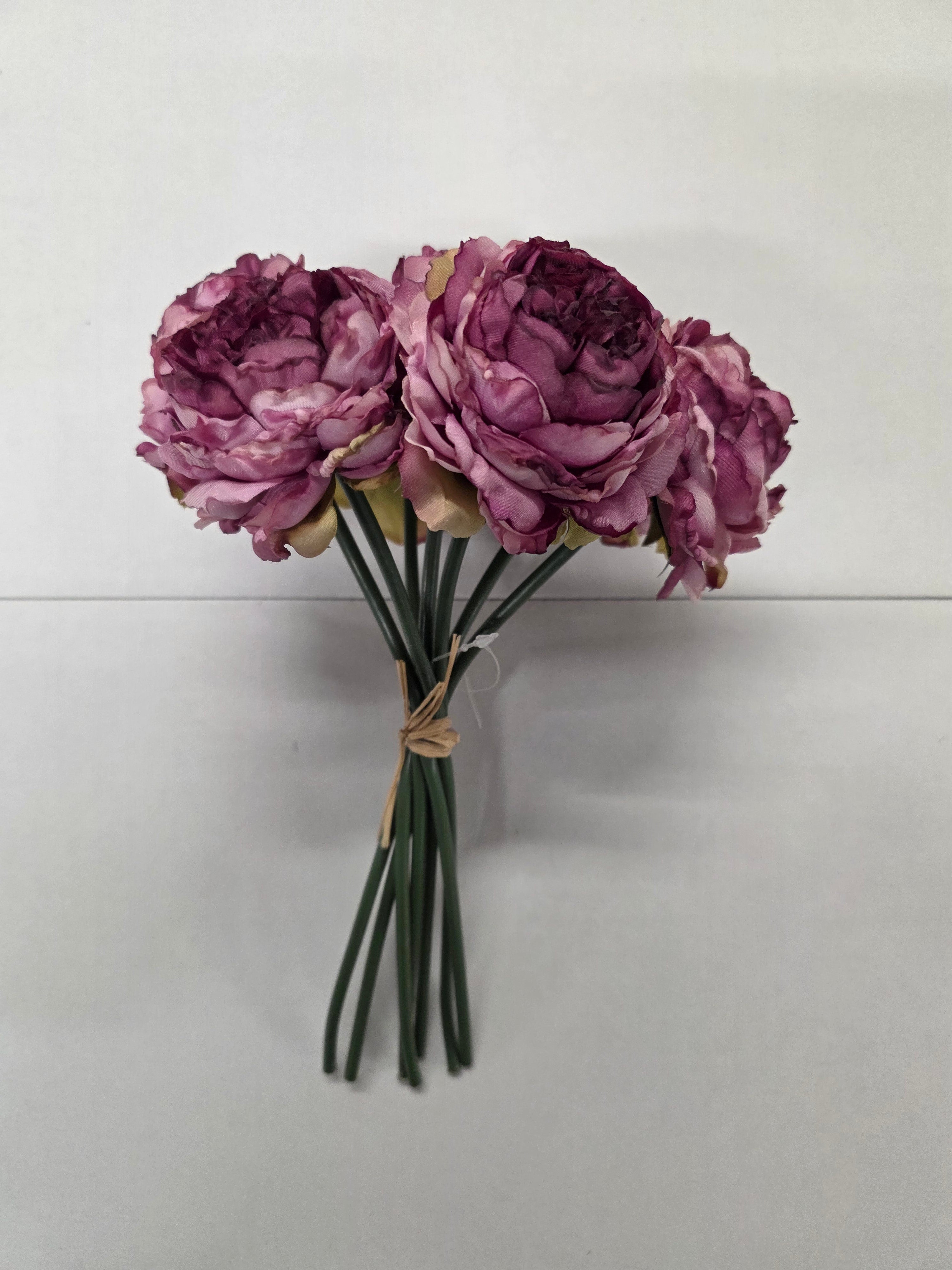 Artificial Peony Bouquet X 7 Lilac