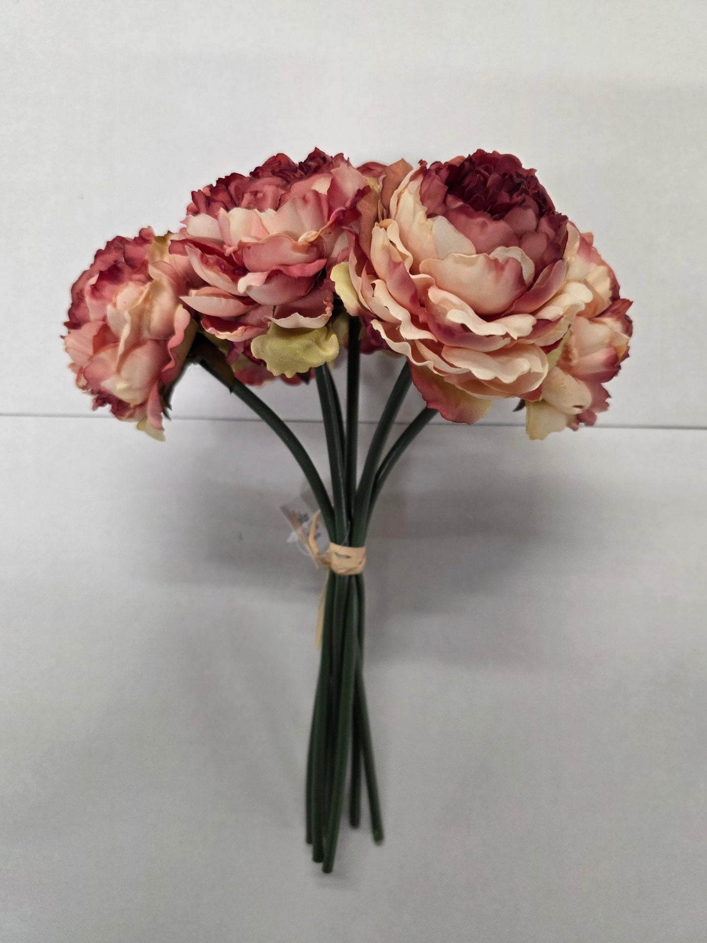 Artificial Peony Bouquet X 7 Pink Coral