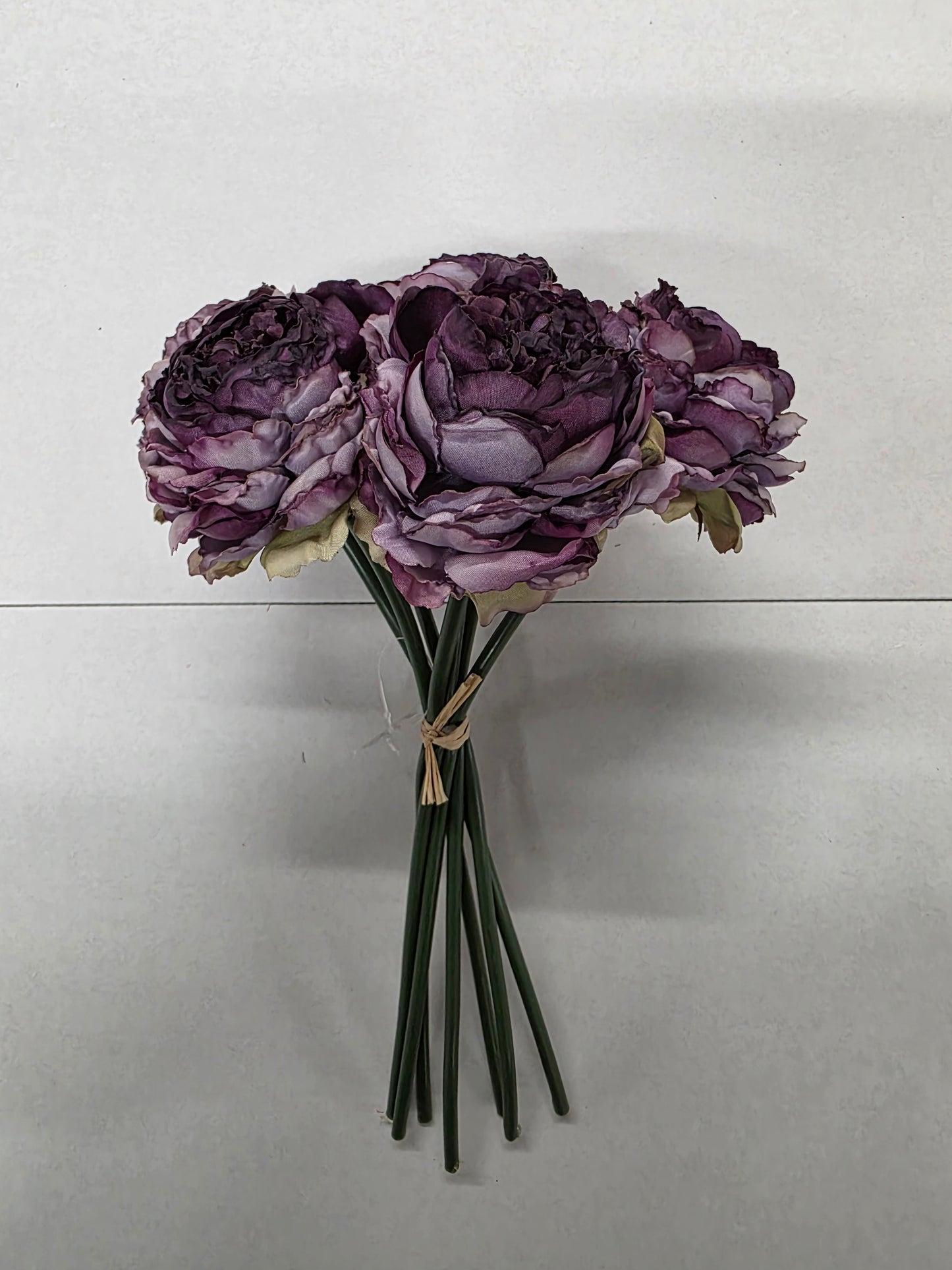 Artificial Peony Bouquet X 7 Purple