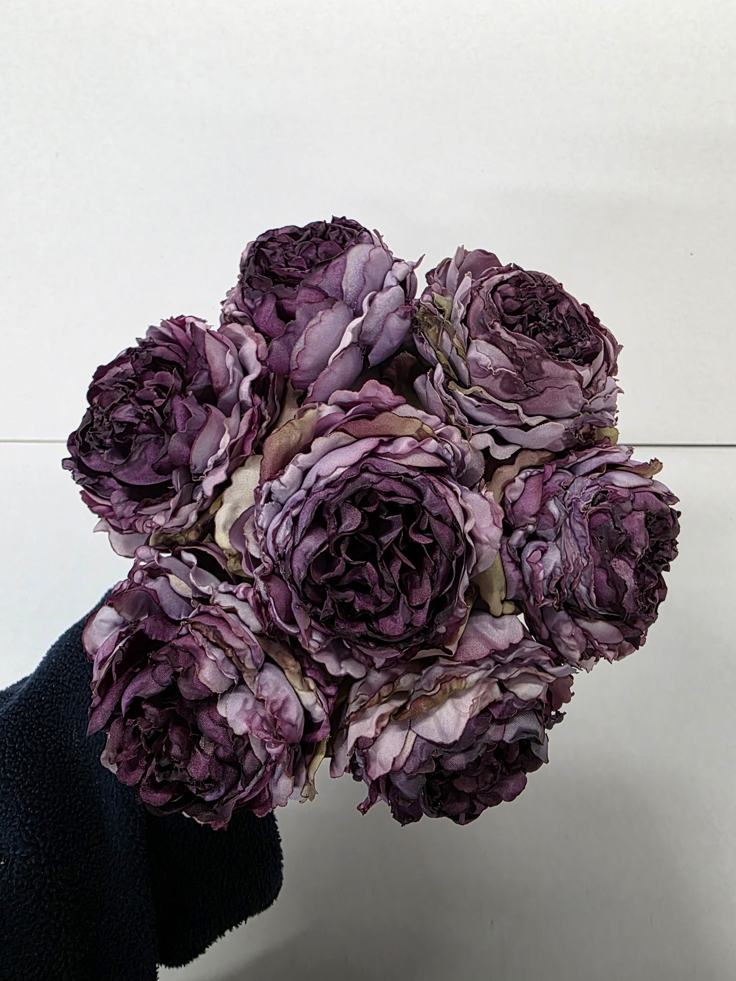 Artificial Peony Bouquet X 7 Purple