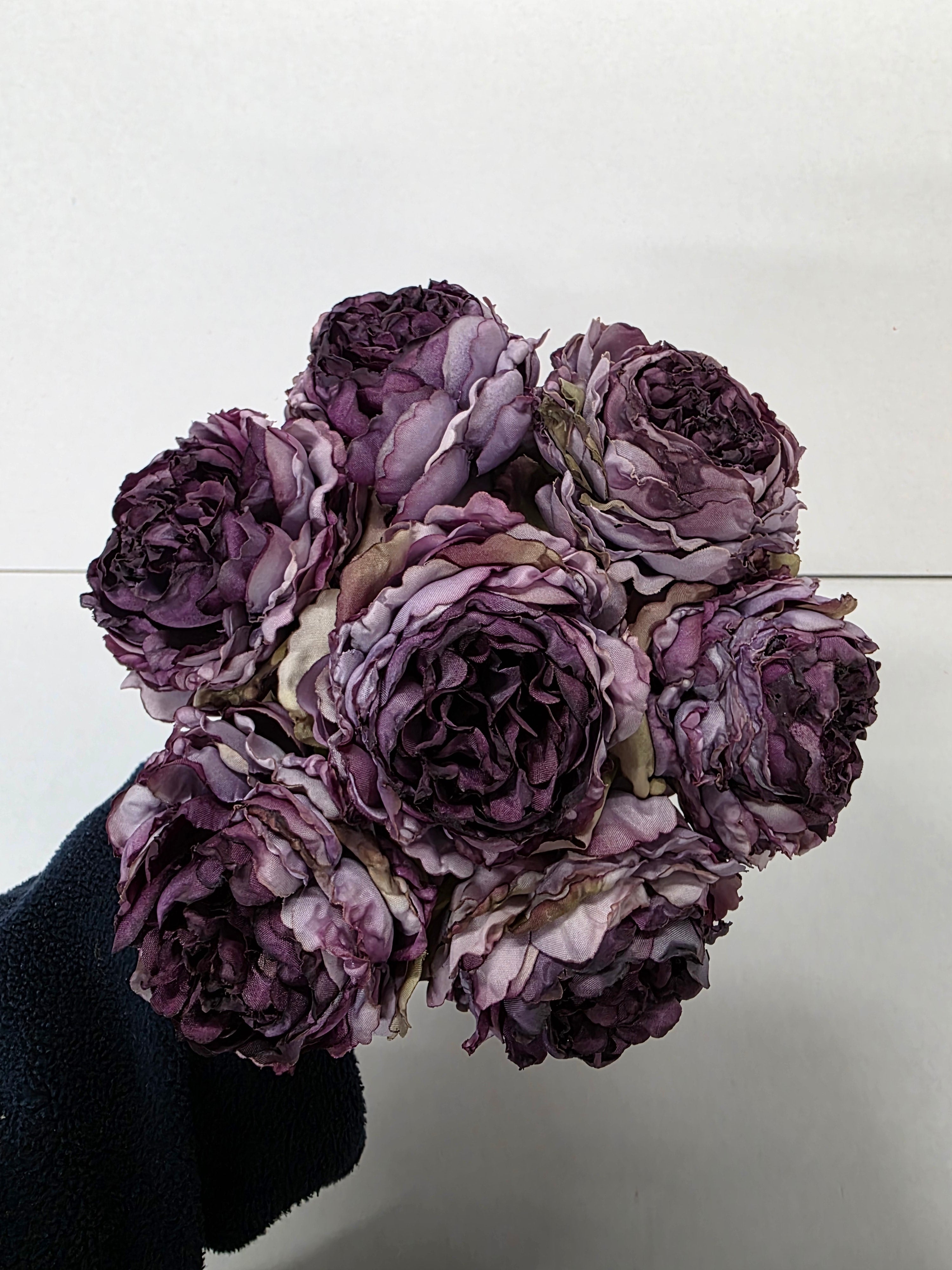 Artificial Peony Bouquet X 7 Purple