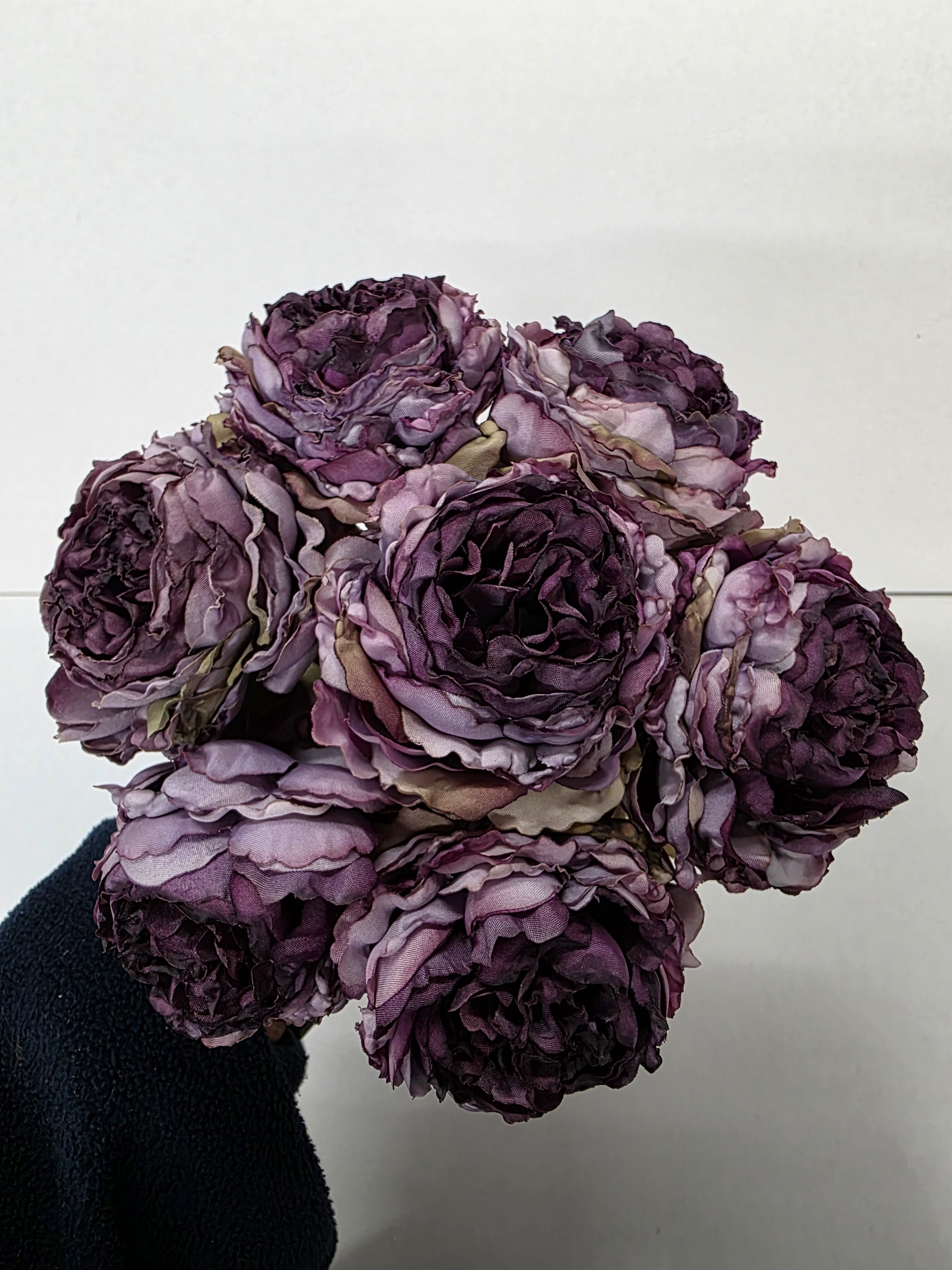 Artificial Peony Bouquet X 7 Purple