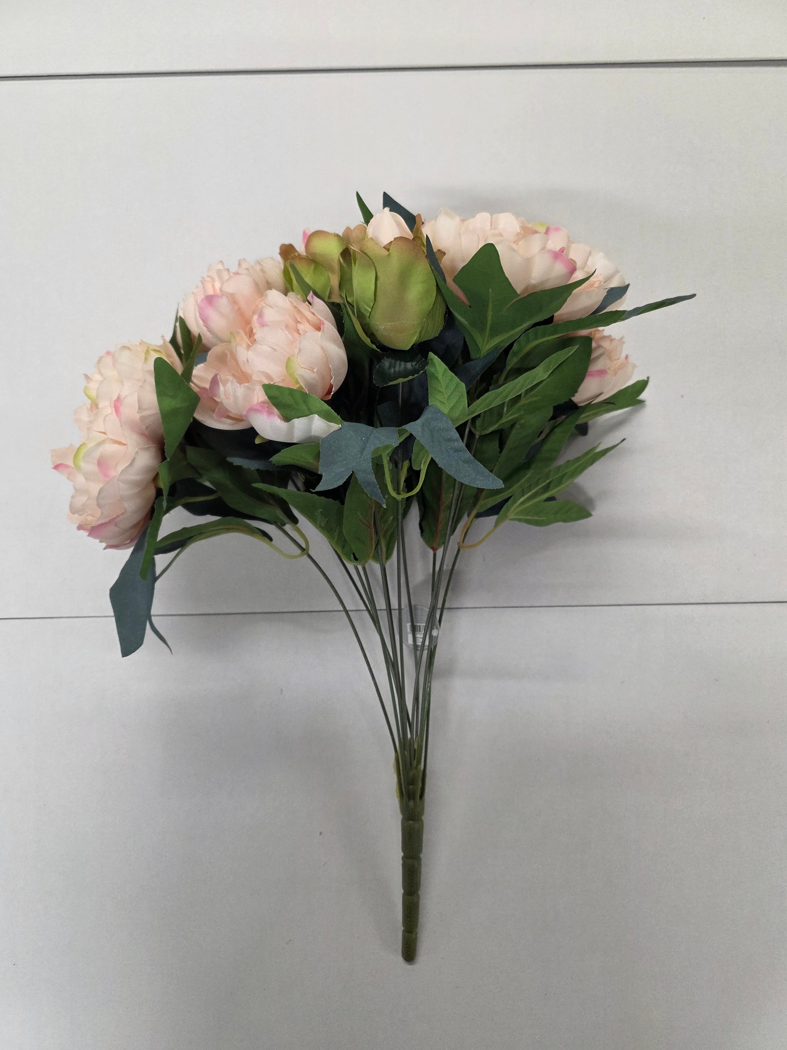 Artificial Peony Bush Coral 48cm