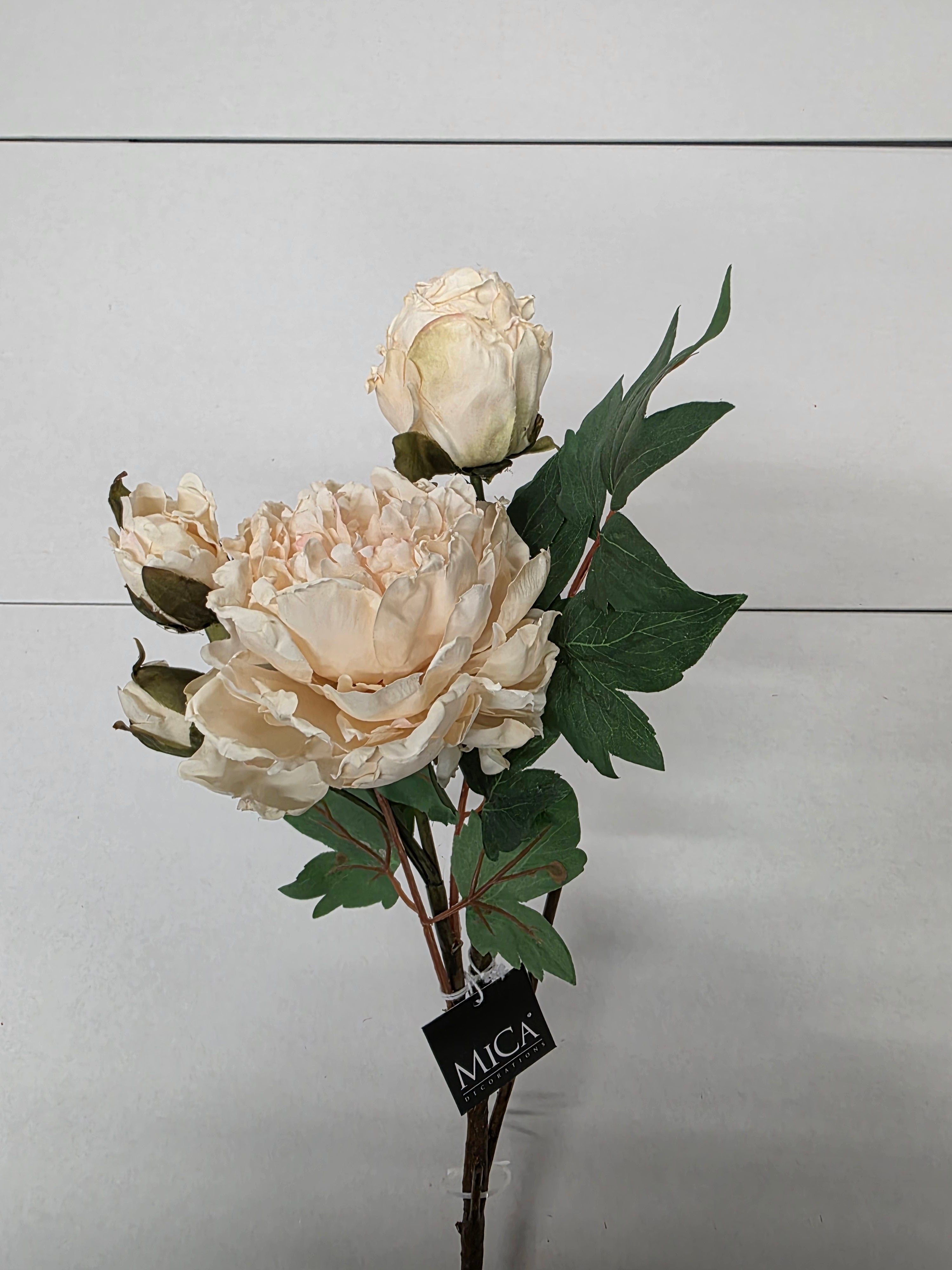 Artificial Peony Cream 65cm