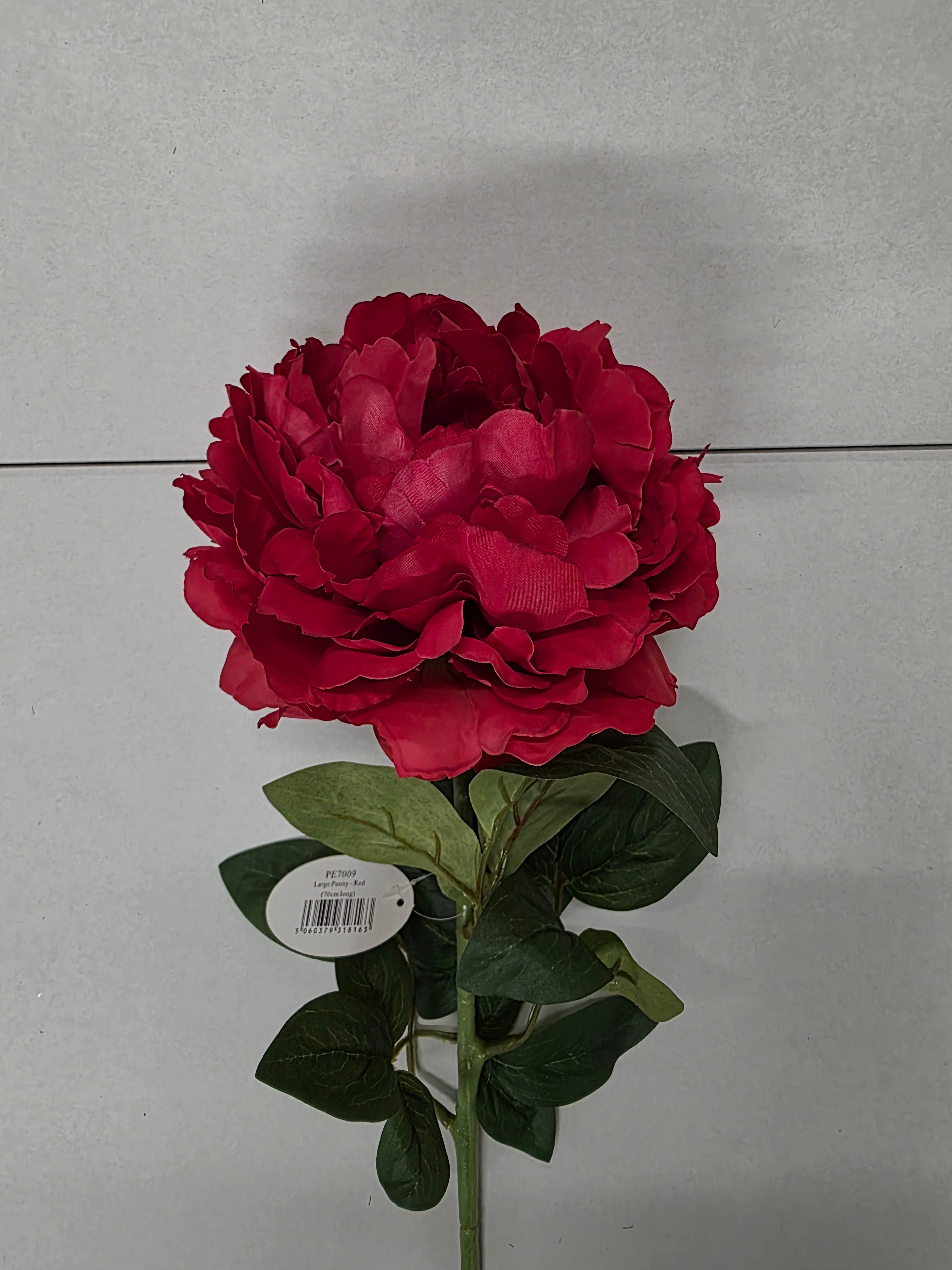 Artificial Peony Large Red (PACK OF 2)