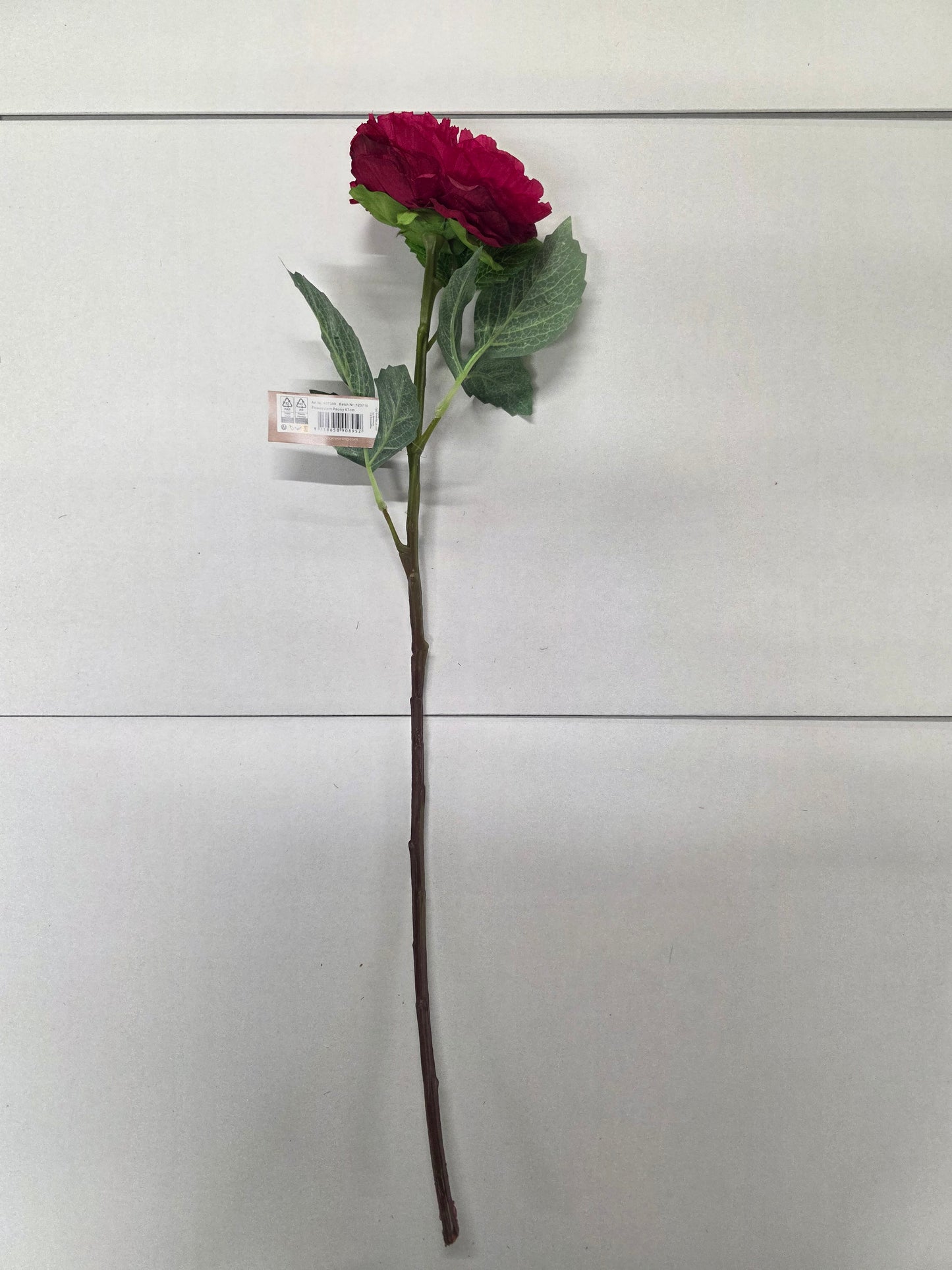 Artificial Peony Red 67cm (PACK OF 2)